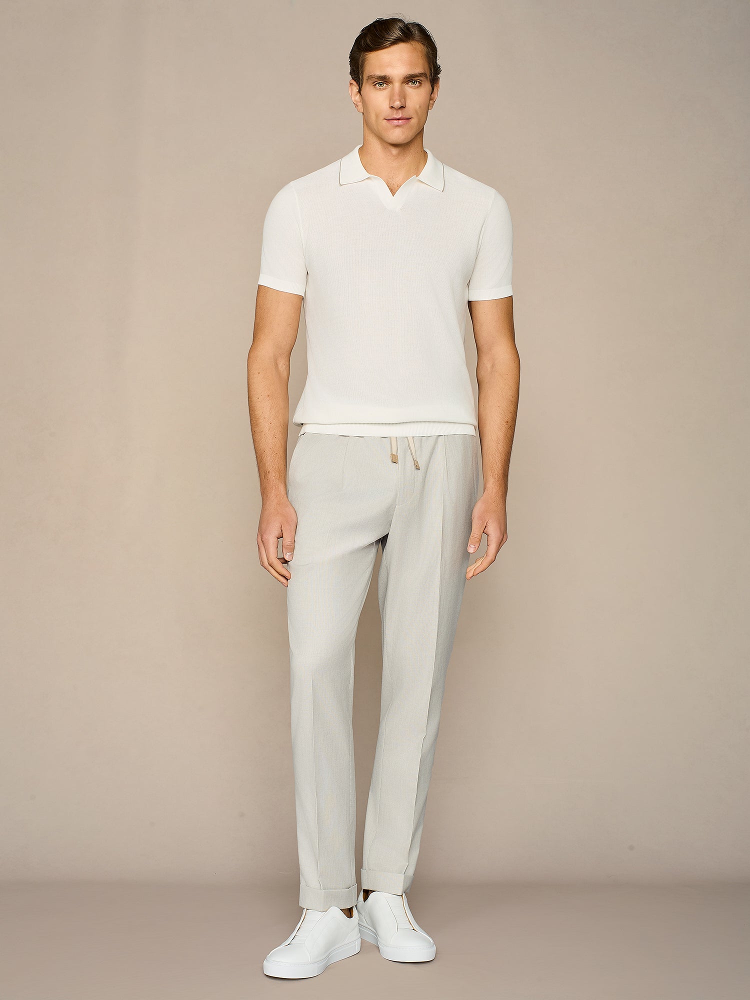 OFF-WHITE PIQUET KNITTED POLO 