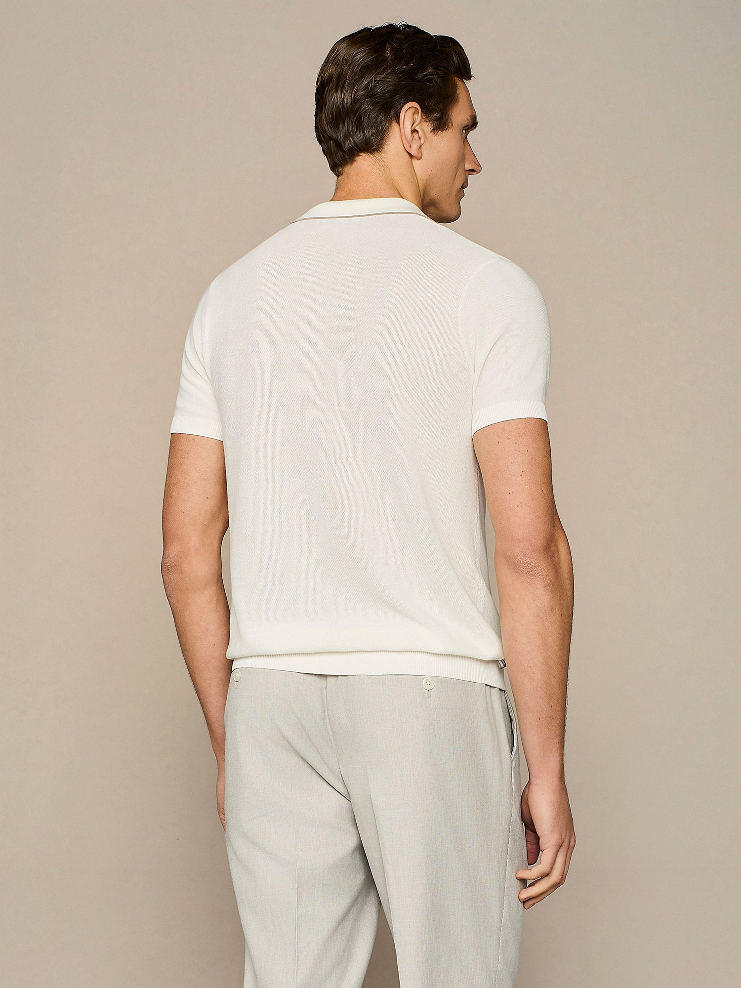 OFF-WHITE PIQUET KNITTED POLO 