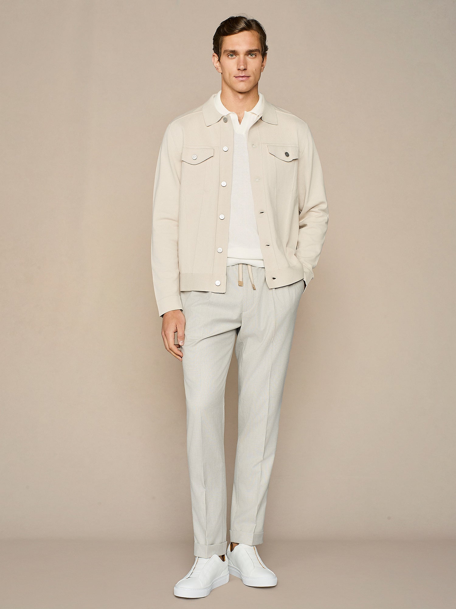 OFF-WHITE PIQUET KNITTED POLO 