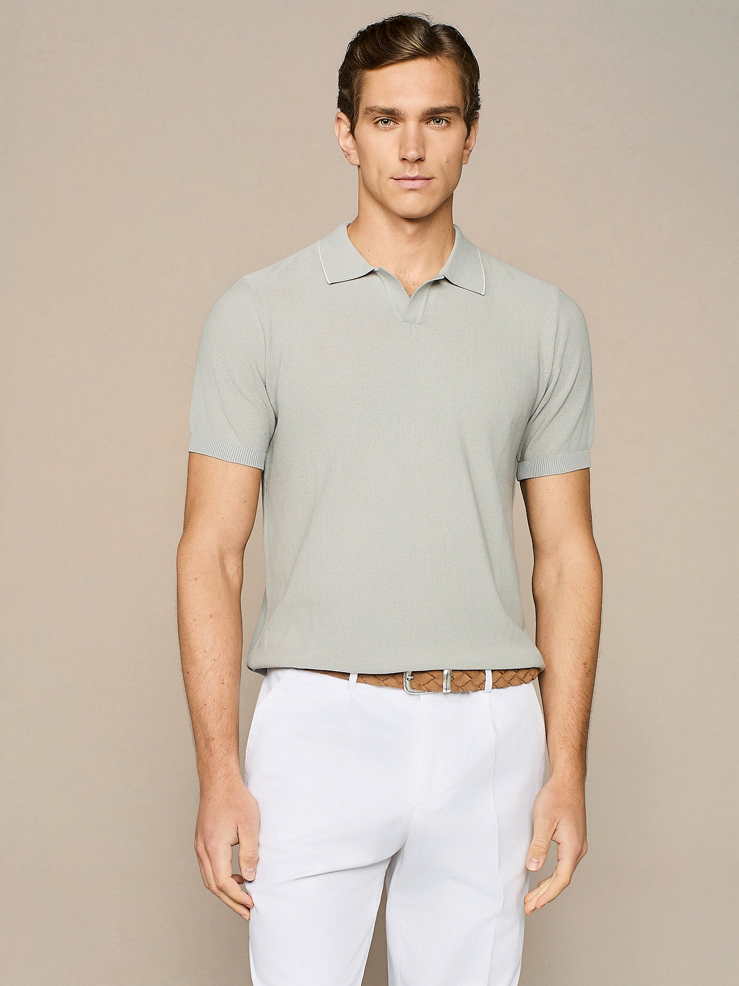 CLOUD PIQUET KNITTED POLO 