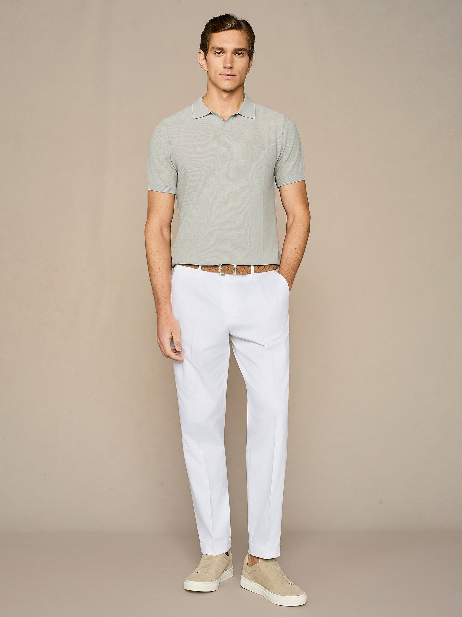 CLOUD PIQUET KNITTED POLO 