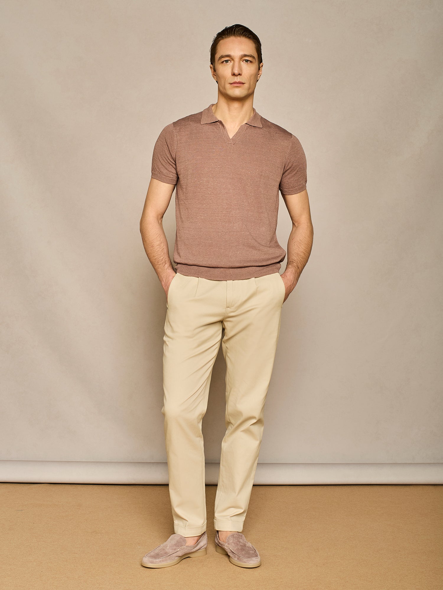 POLO DI LINO IN MAGLIA OPIUM