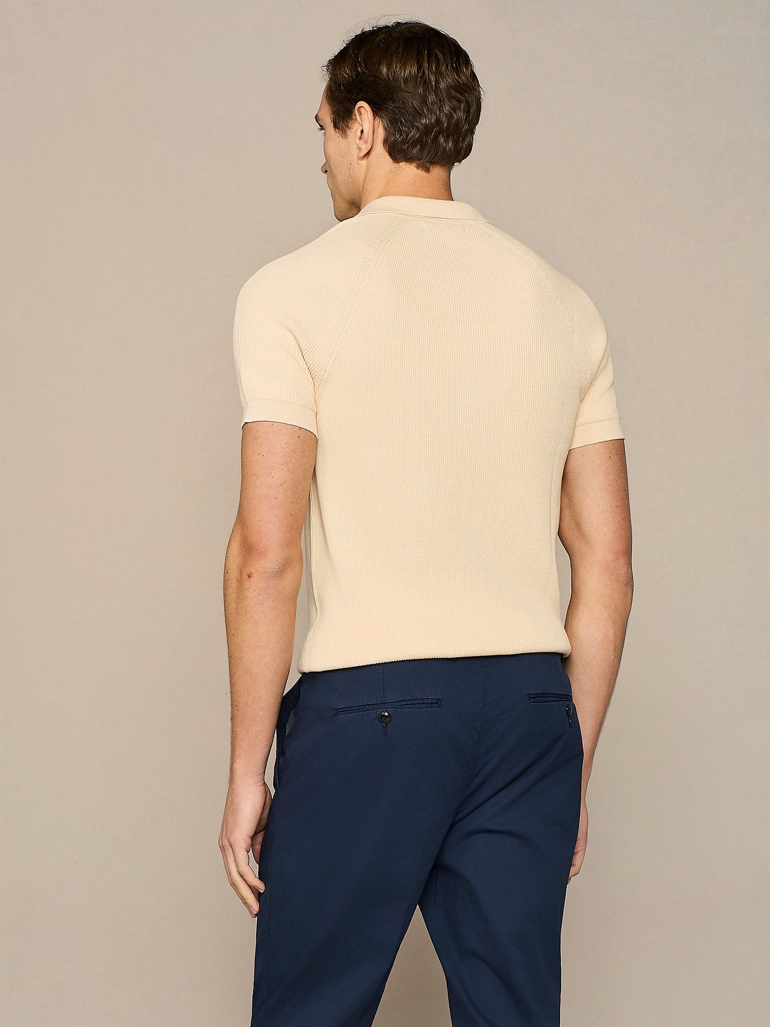 POLO IN MAGLIA COSTA INGLESE APRICOT