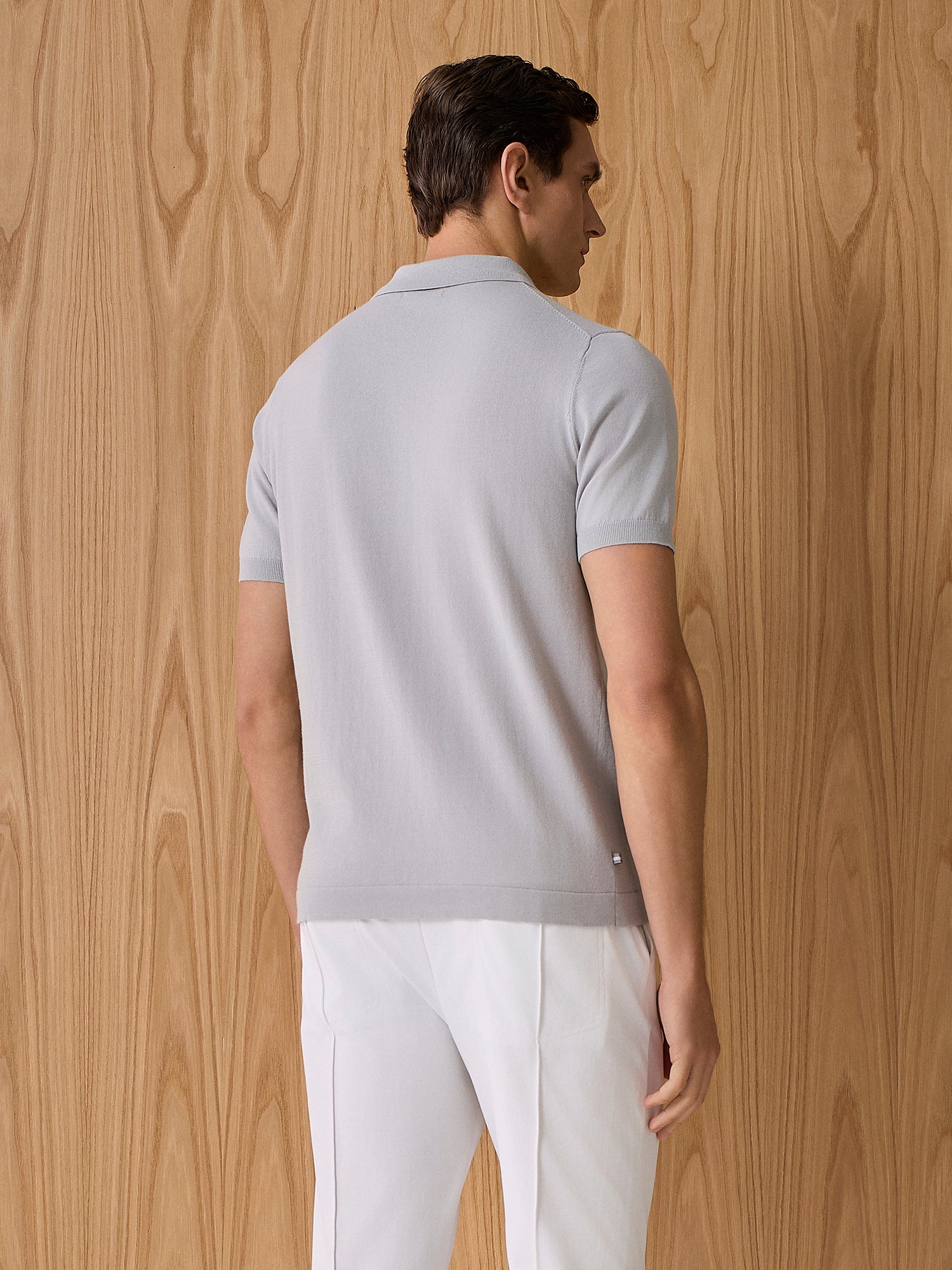 Polo girocollo in maglia cloud