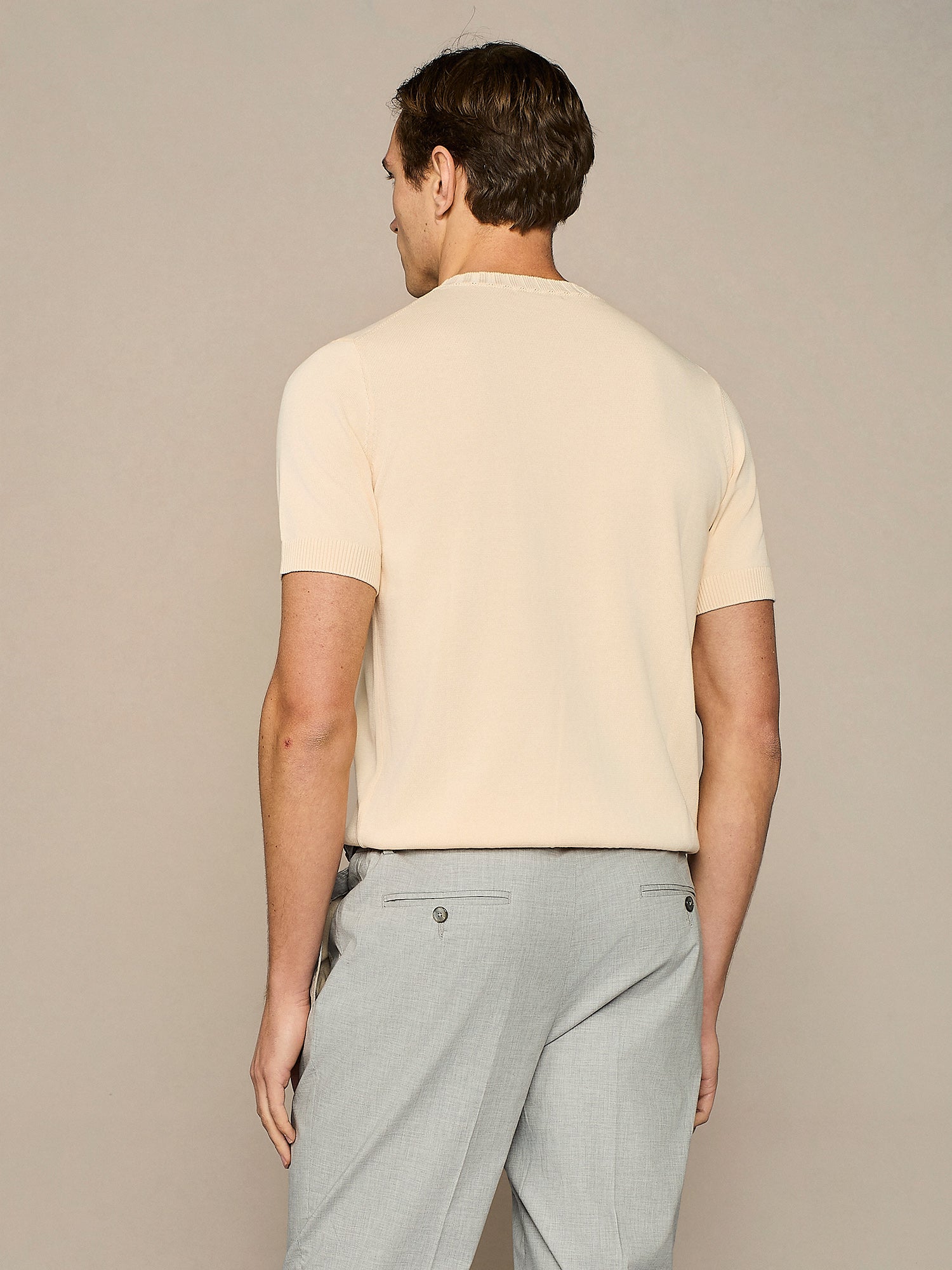 T-SHIRT IN MAGLIA APRICOT