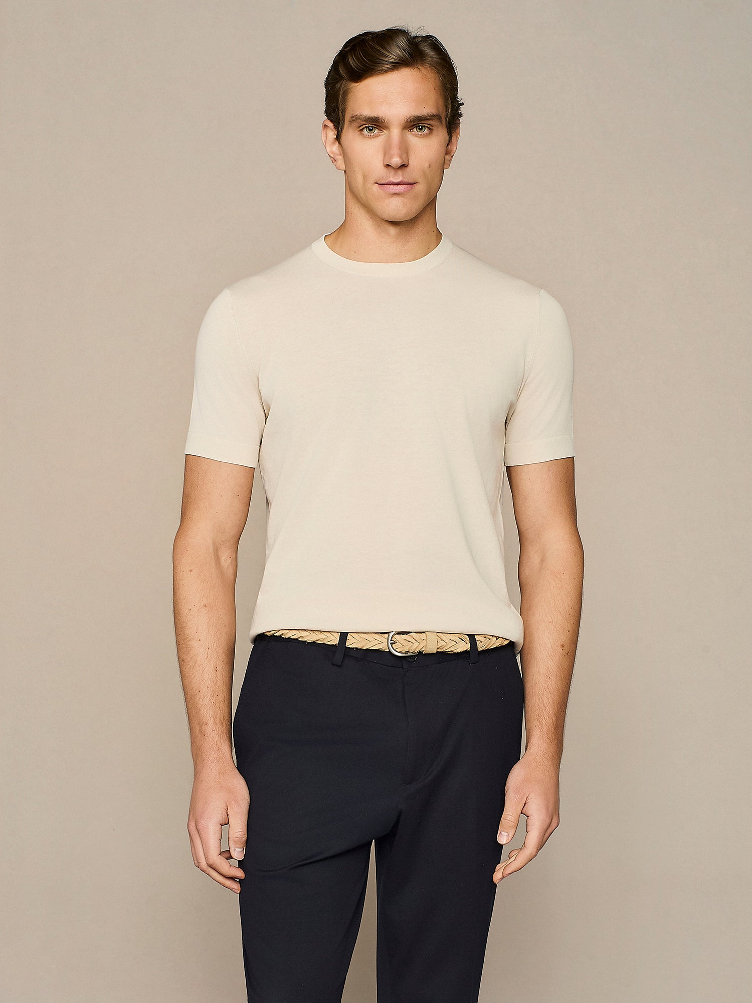 BUTTER CREPE KNITTED T-SHIRT