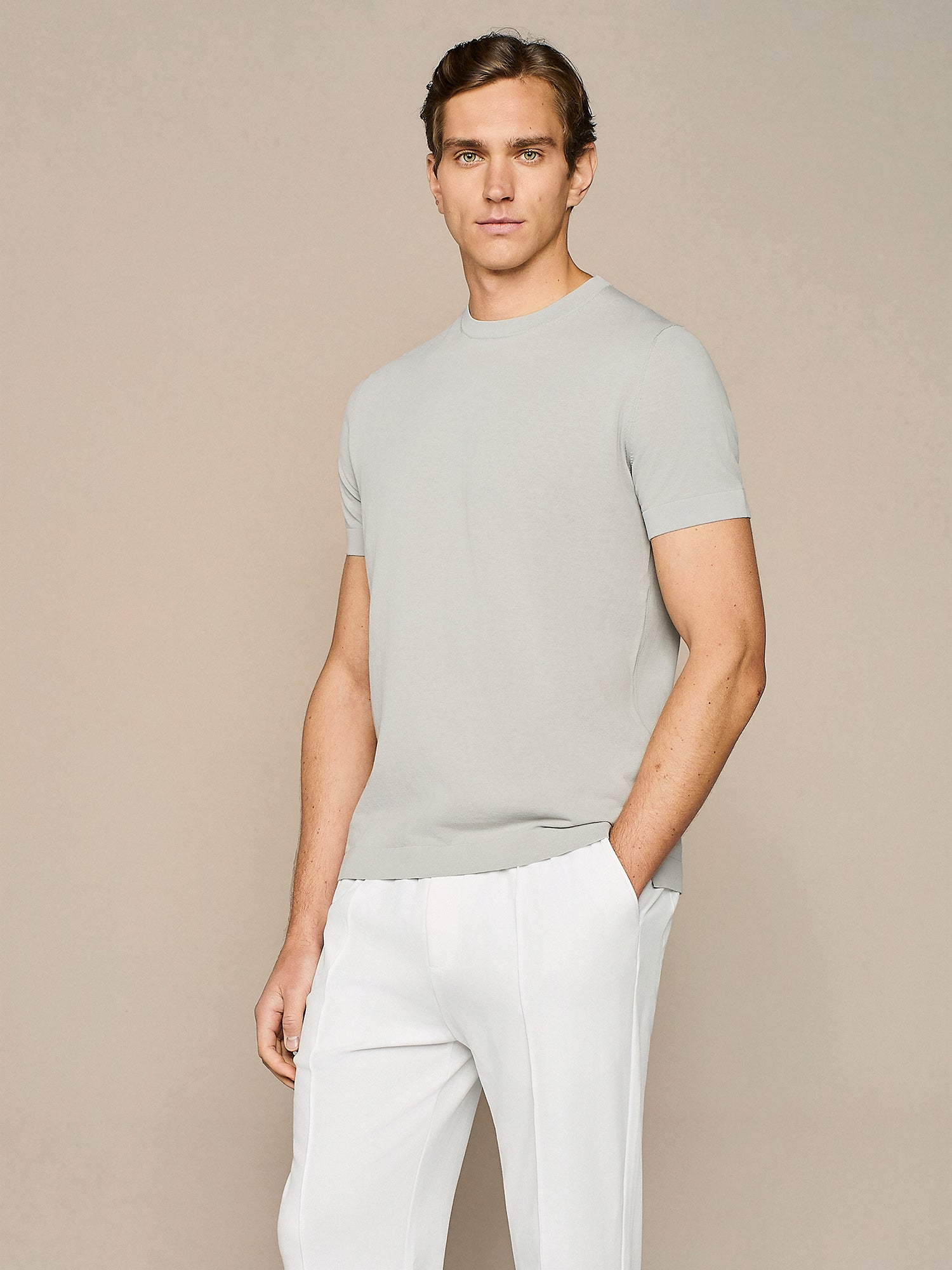 CLOUD CREPE KNITTED T-SHIRT