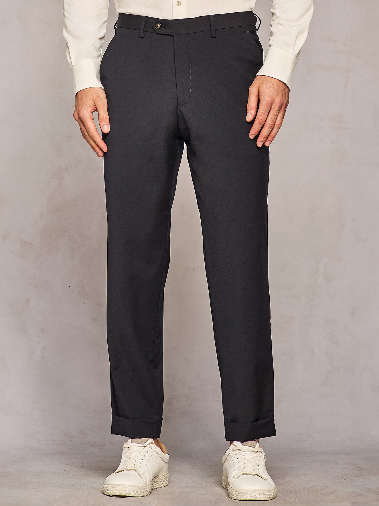 NATURAL STRETCH BLUE TROUSERS