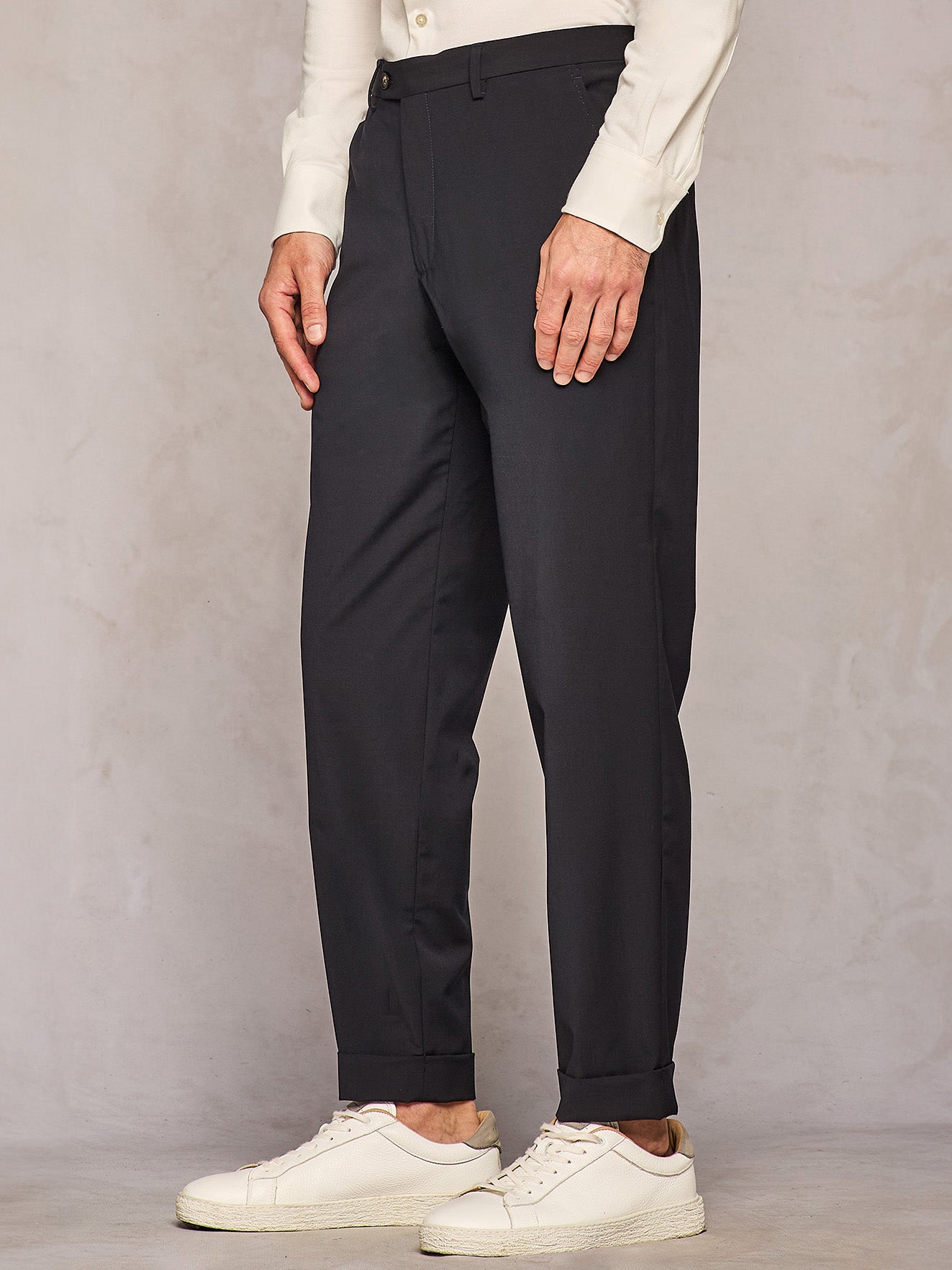 NATURAL STRETCH BLUE TROUSERS
