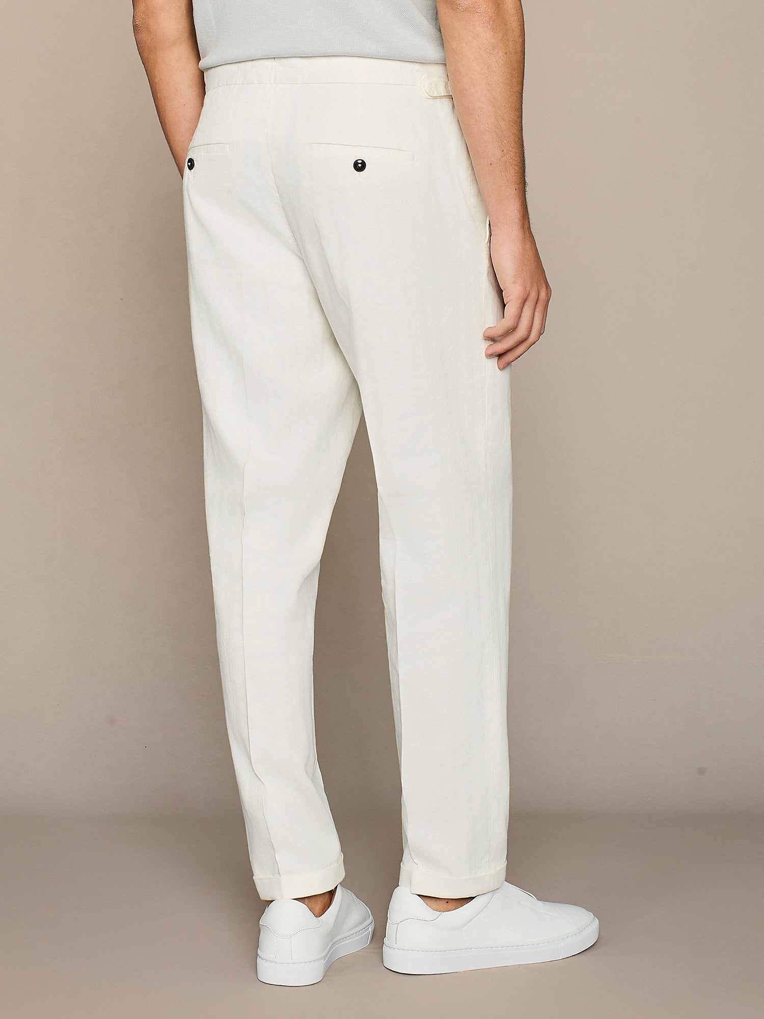 OFF WHITE LEISURE FIT TROUSER WITH BUCKLES