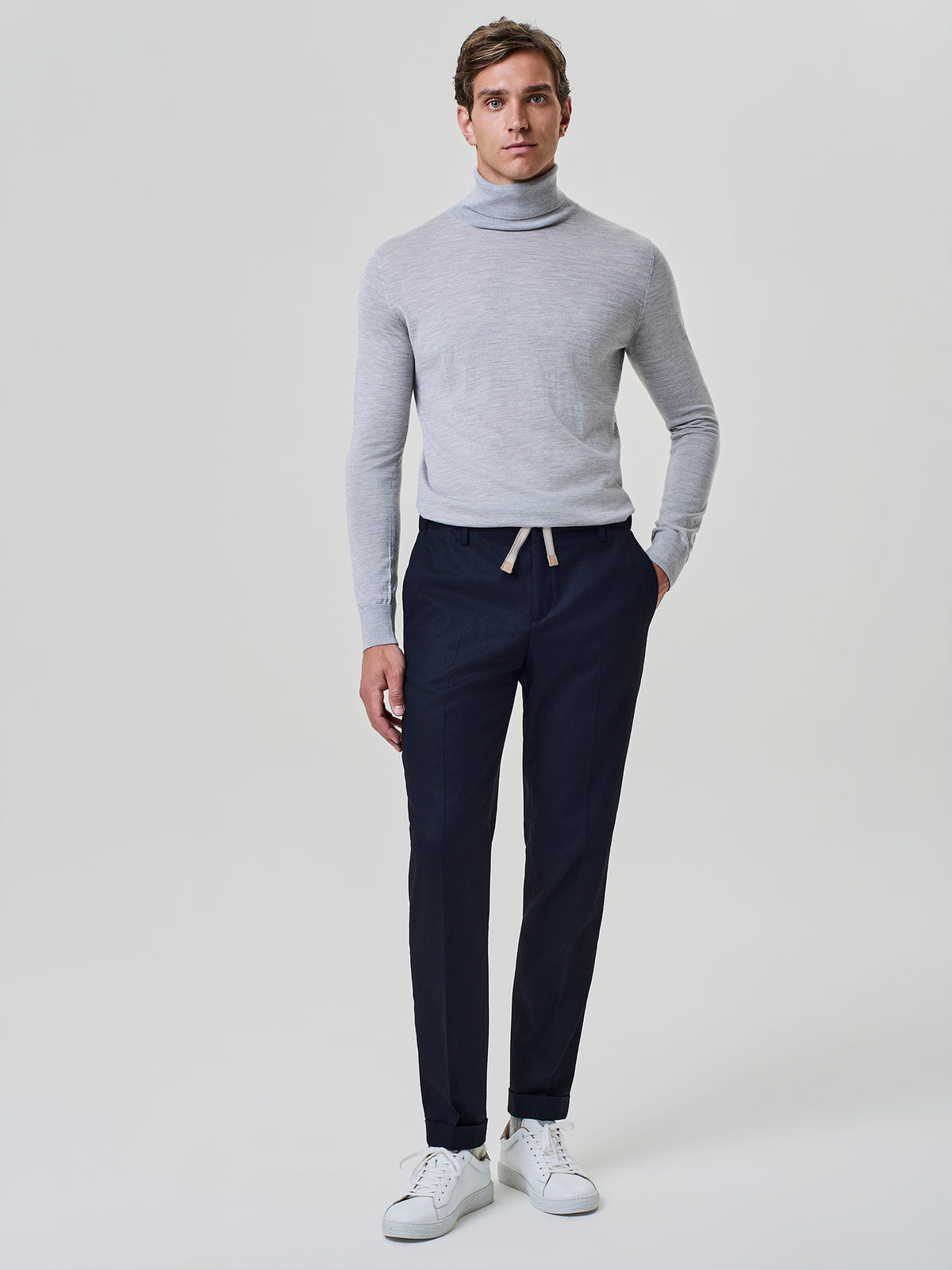 Pantalone da uomo con tasche posteriori a doppio filetto, Paul Taylor