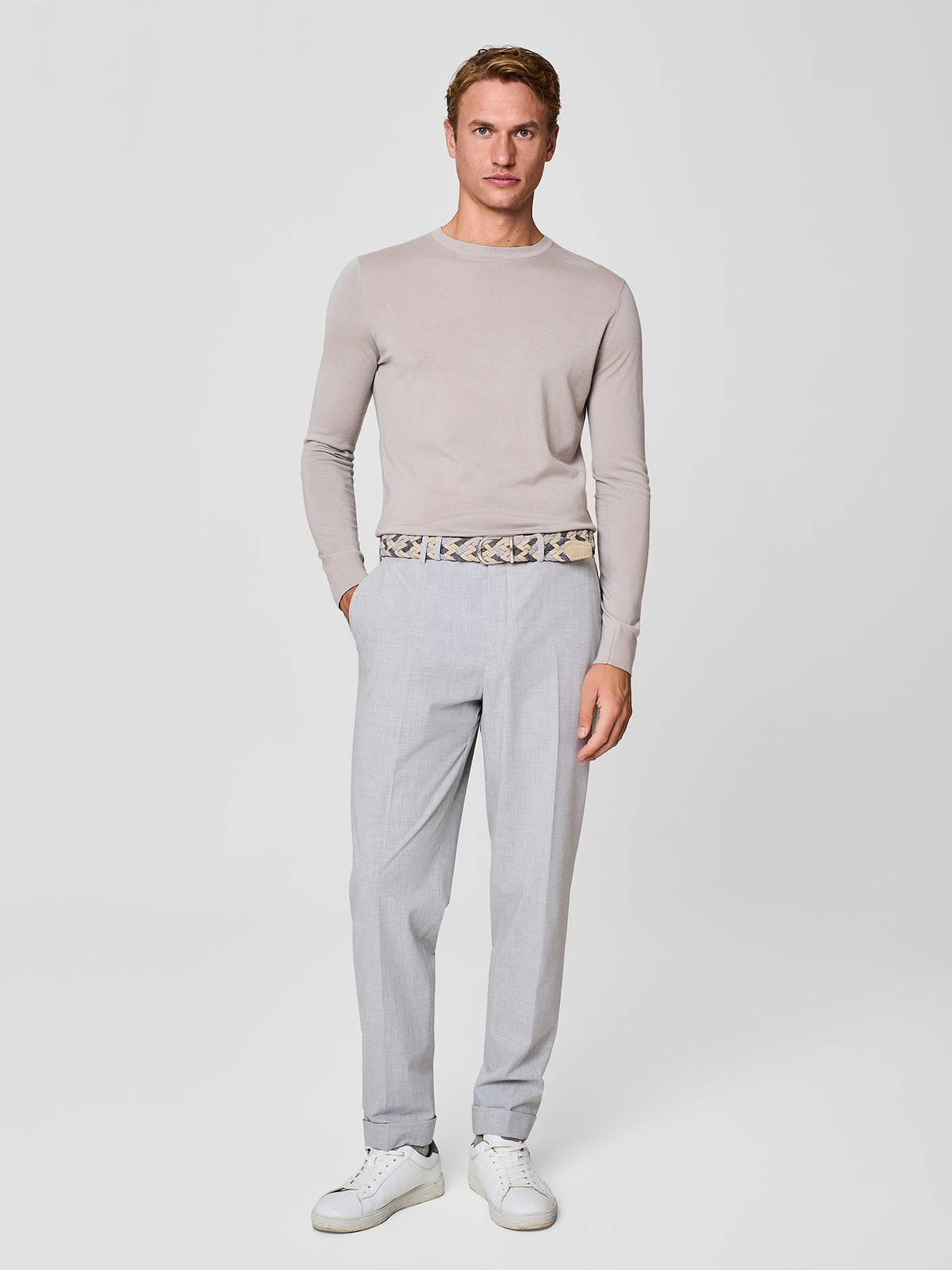  Light grey sartorial trouser