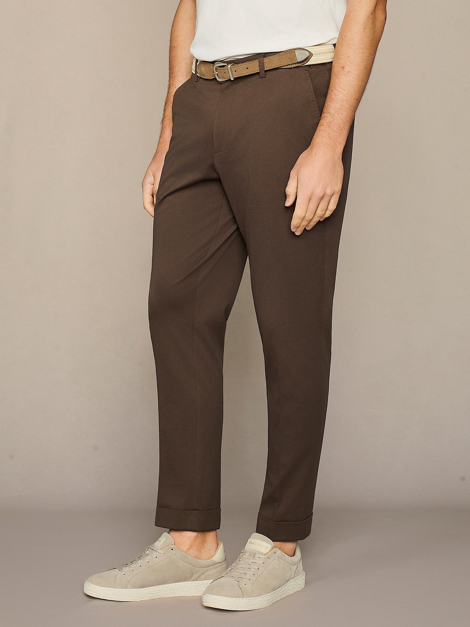 PANTALONE JERSEY PIQUET MORO