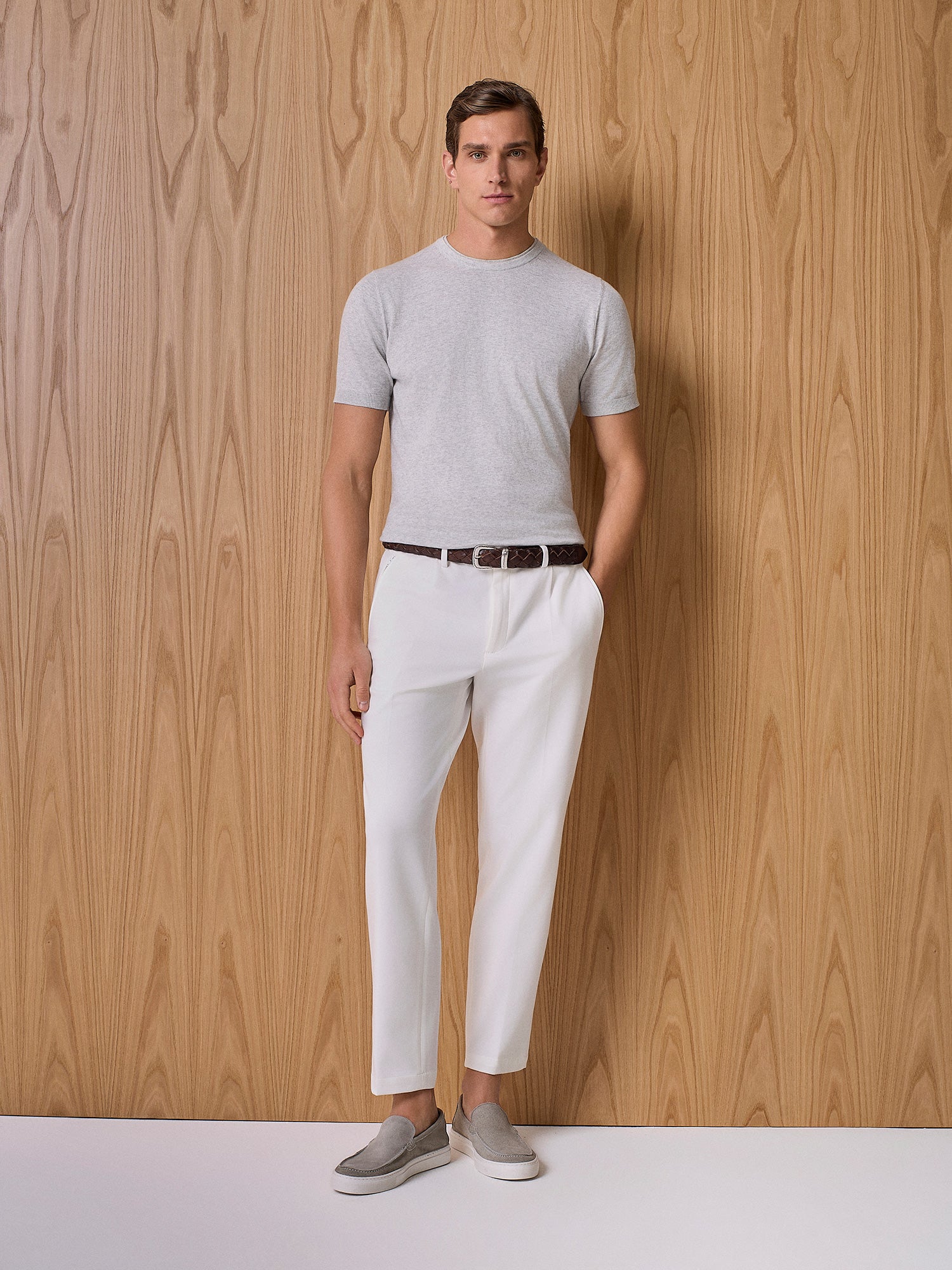 Pantalone jersey bianco