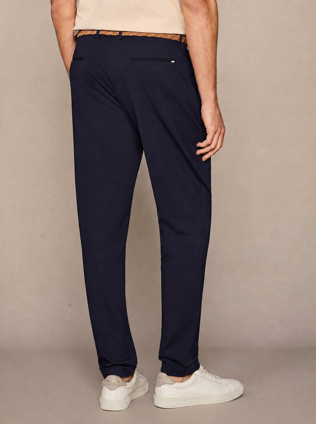Blue navy jersey trousers