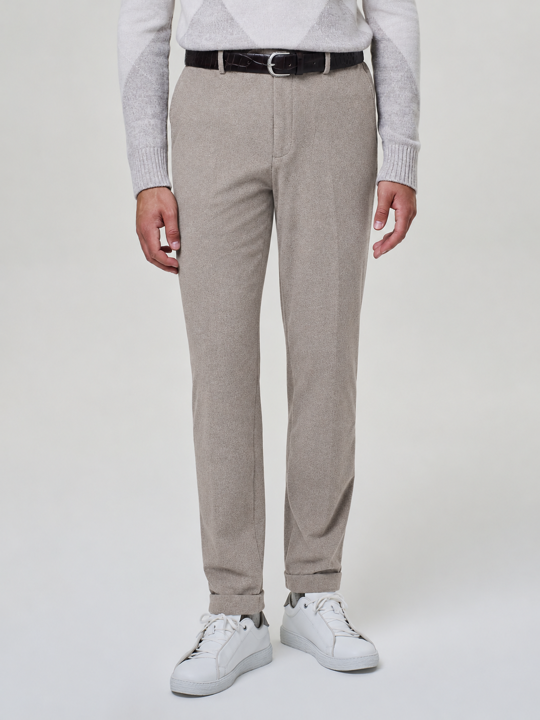 Pantalone in jersey taupe