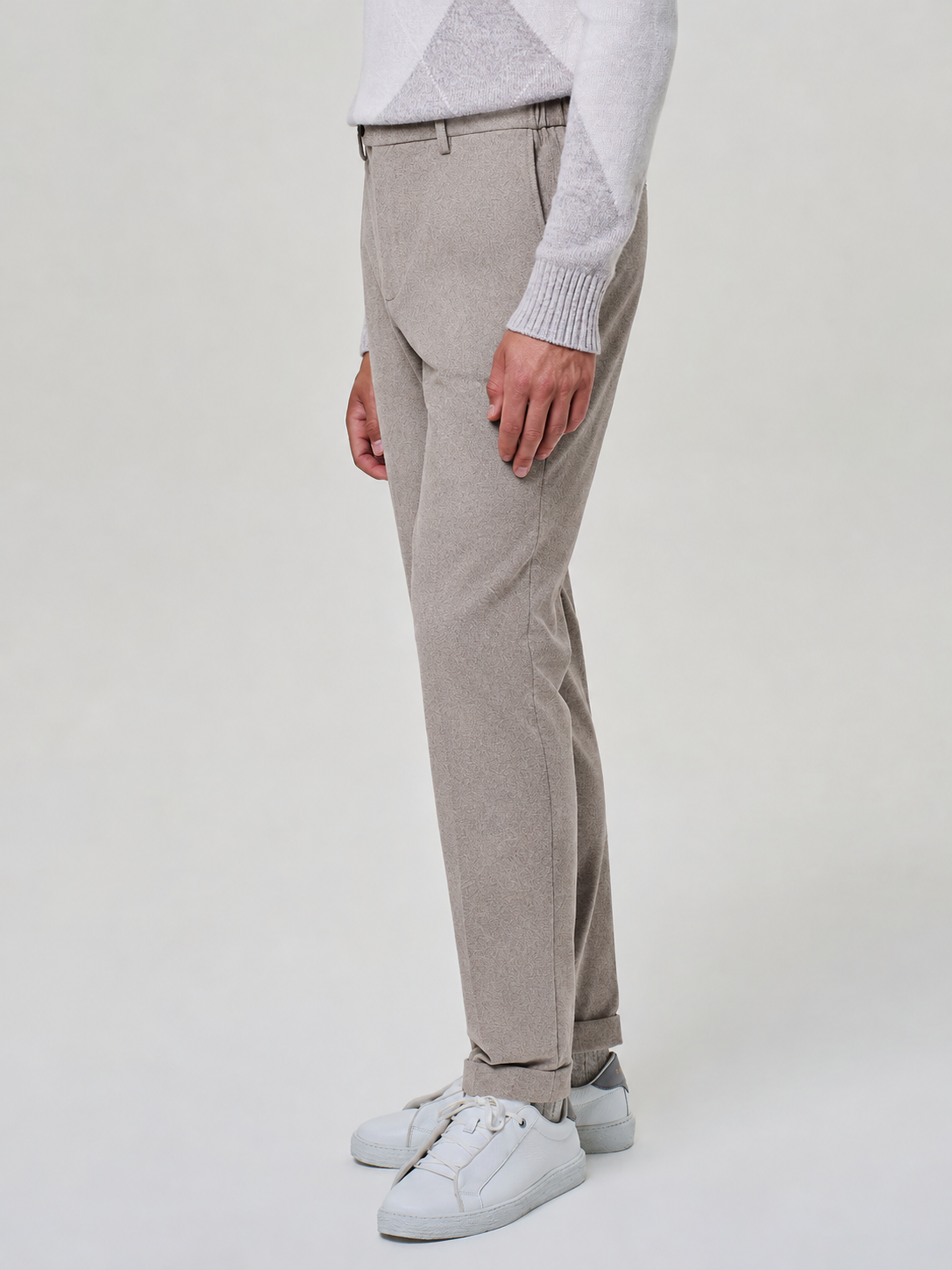 Pantalone in jersey taupe