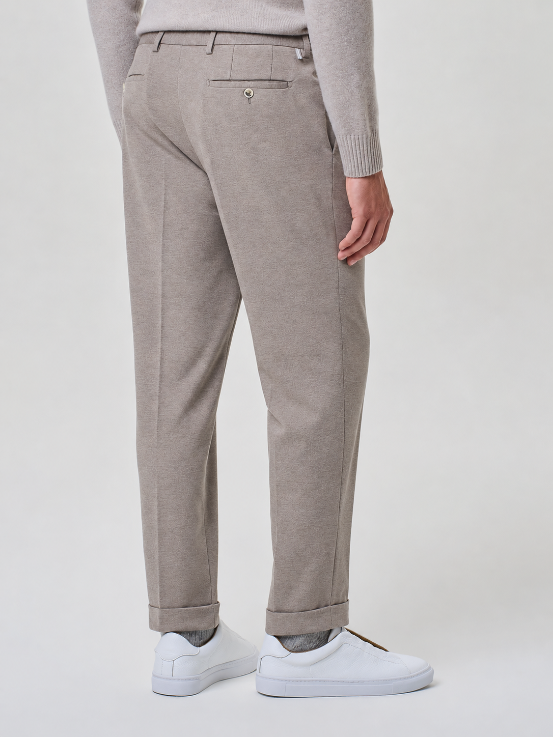 Pantalone in jersey taupe