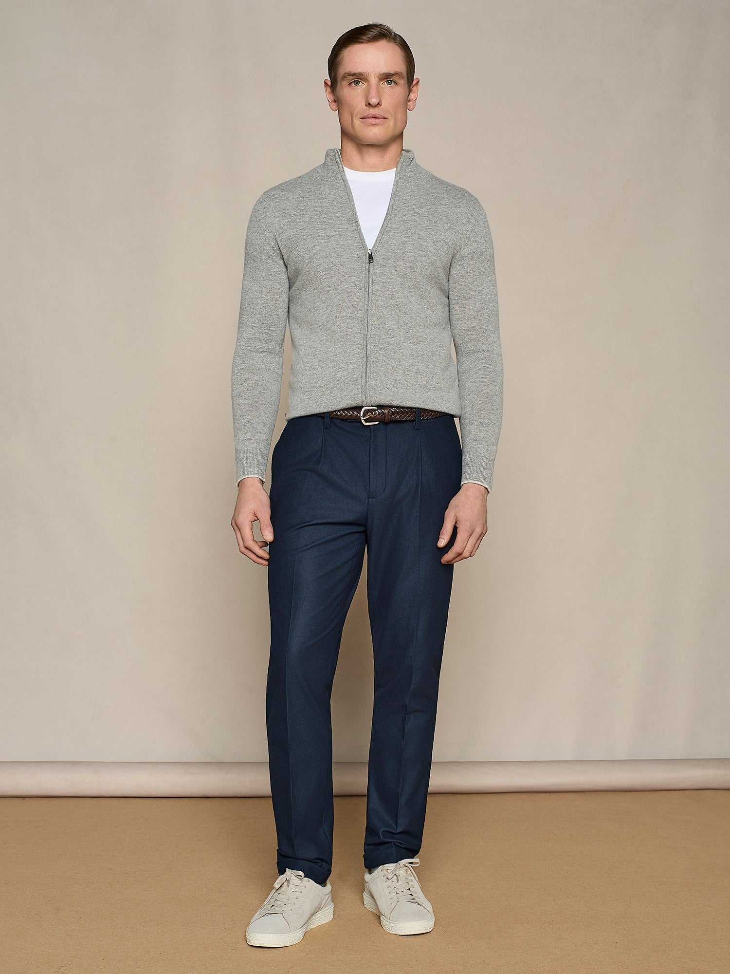 PANTALONE WIDE FIT IN JERSEY FELPATO BLU
