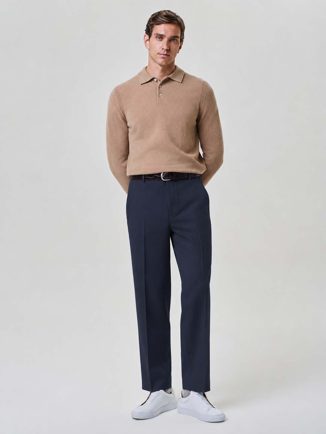 Blue Jersey Trousers
