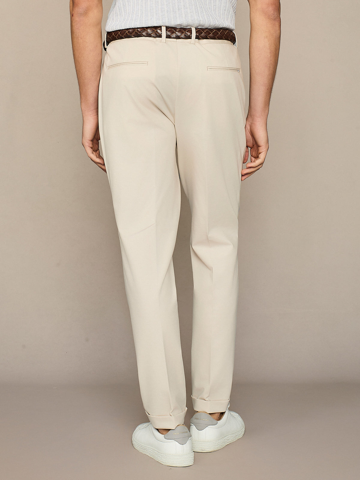 Pantalone in jersey Tencel Burro
