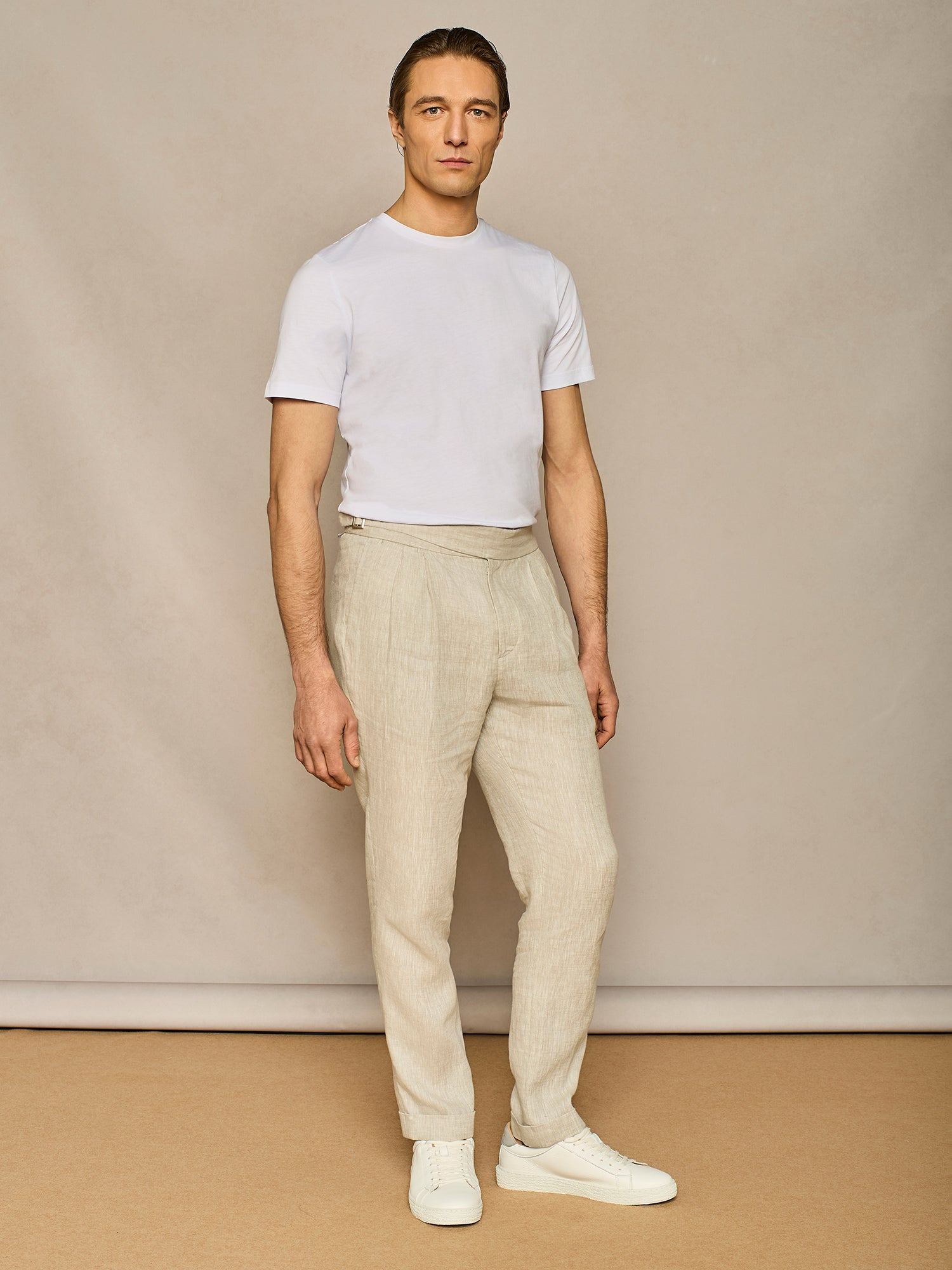 LIGHT GREY SARTORIAL LINEN TROUSER