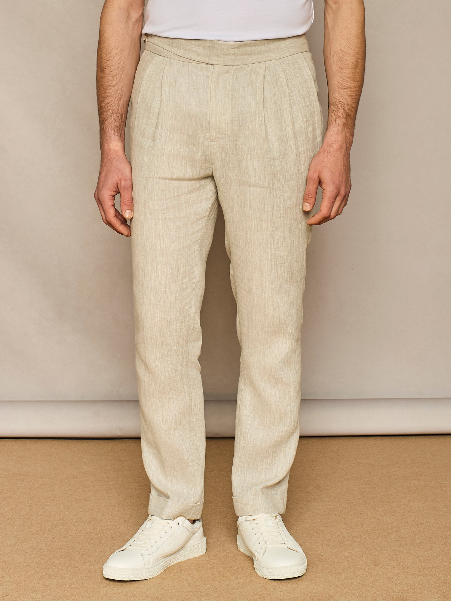 LIGHT GREY SARTORIAL LINEN TROUSER