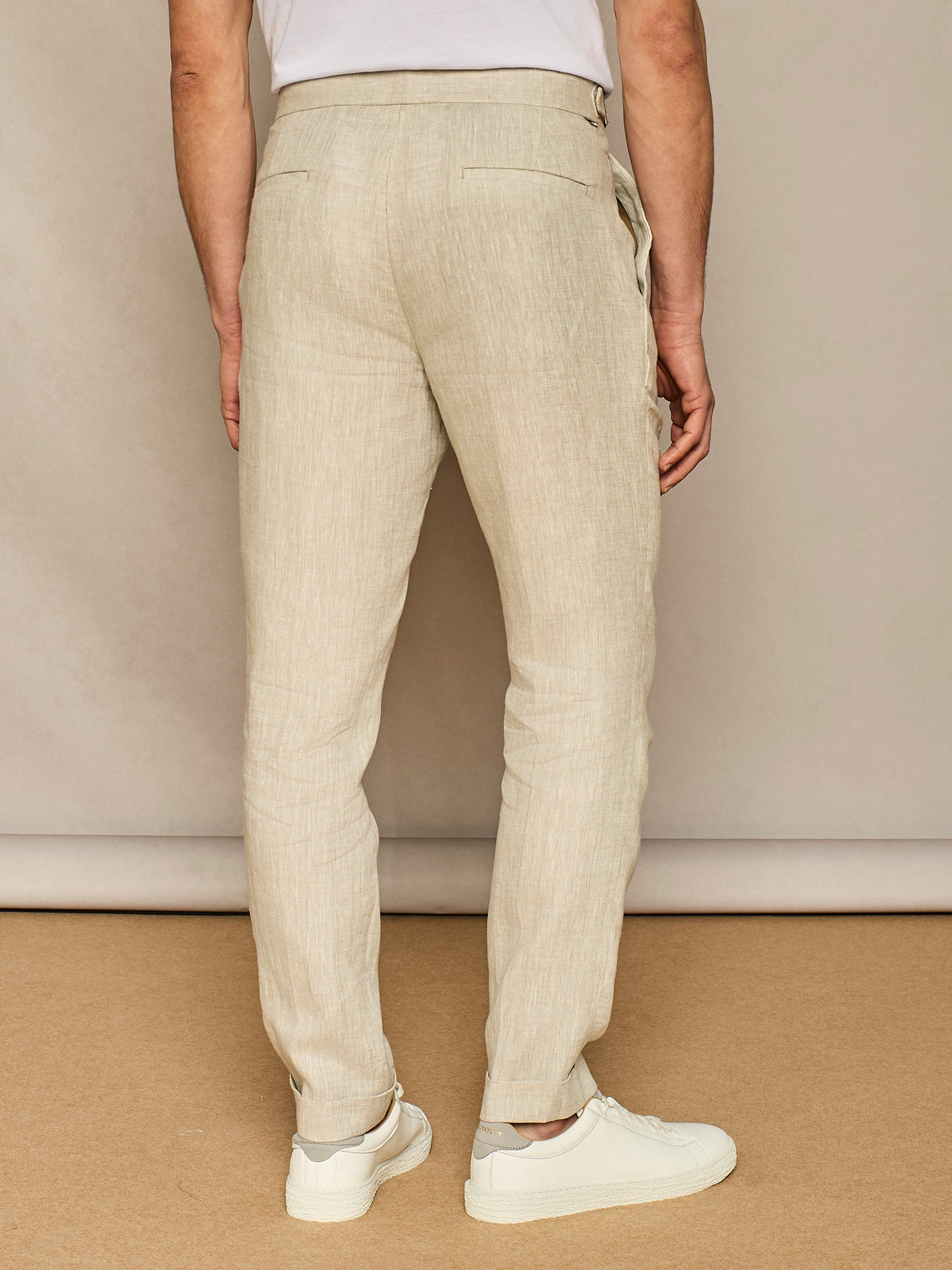 LIGHT GREY SARTORIAL LINEN TROUSER
