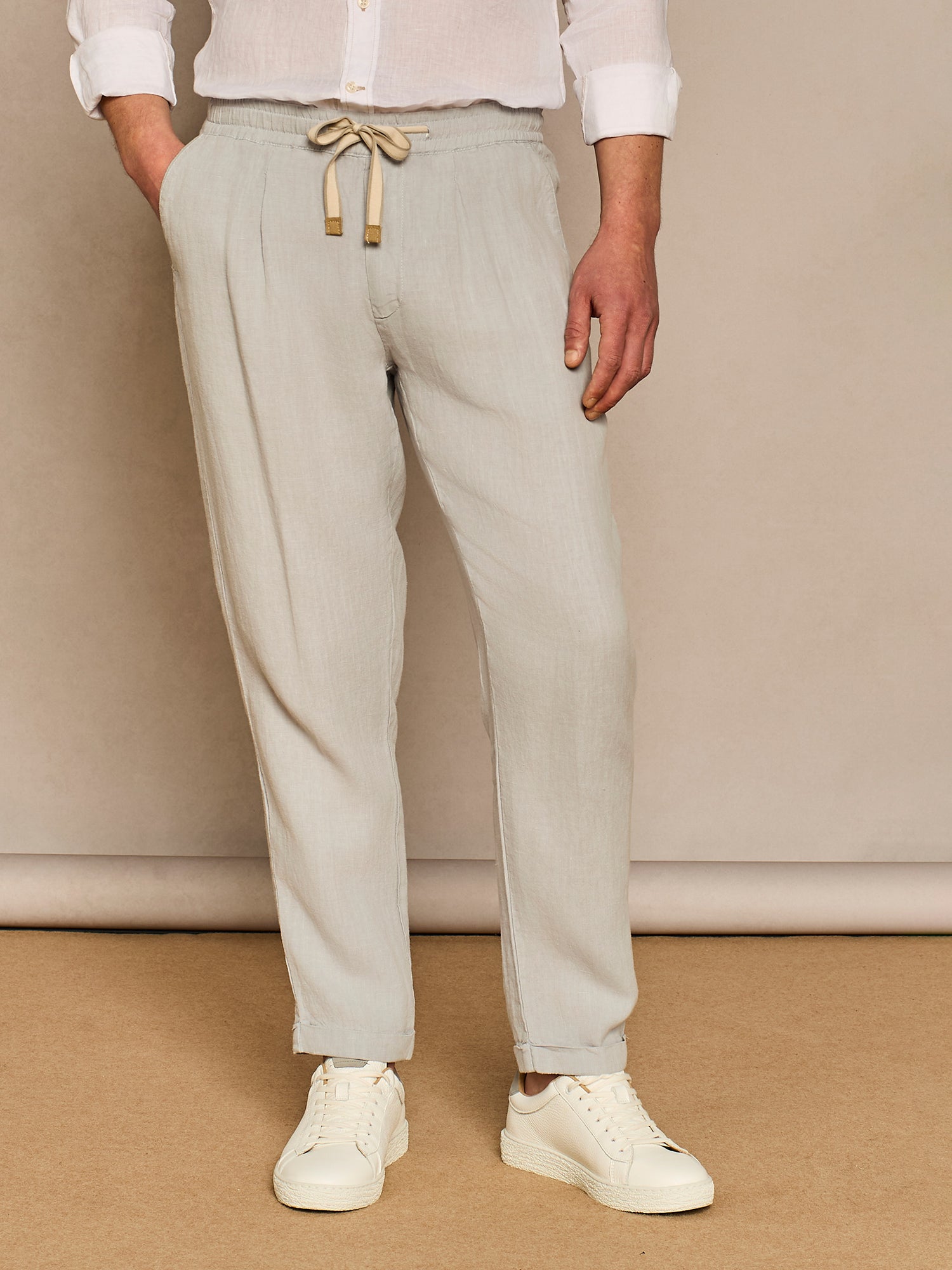 CLOUD LINEN JOGGER LACE-UP TROUSER