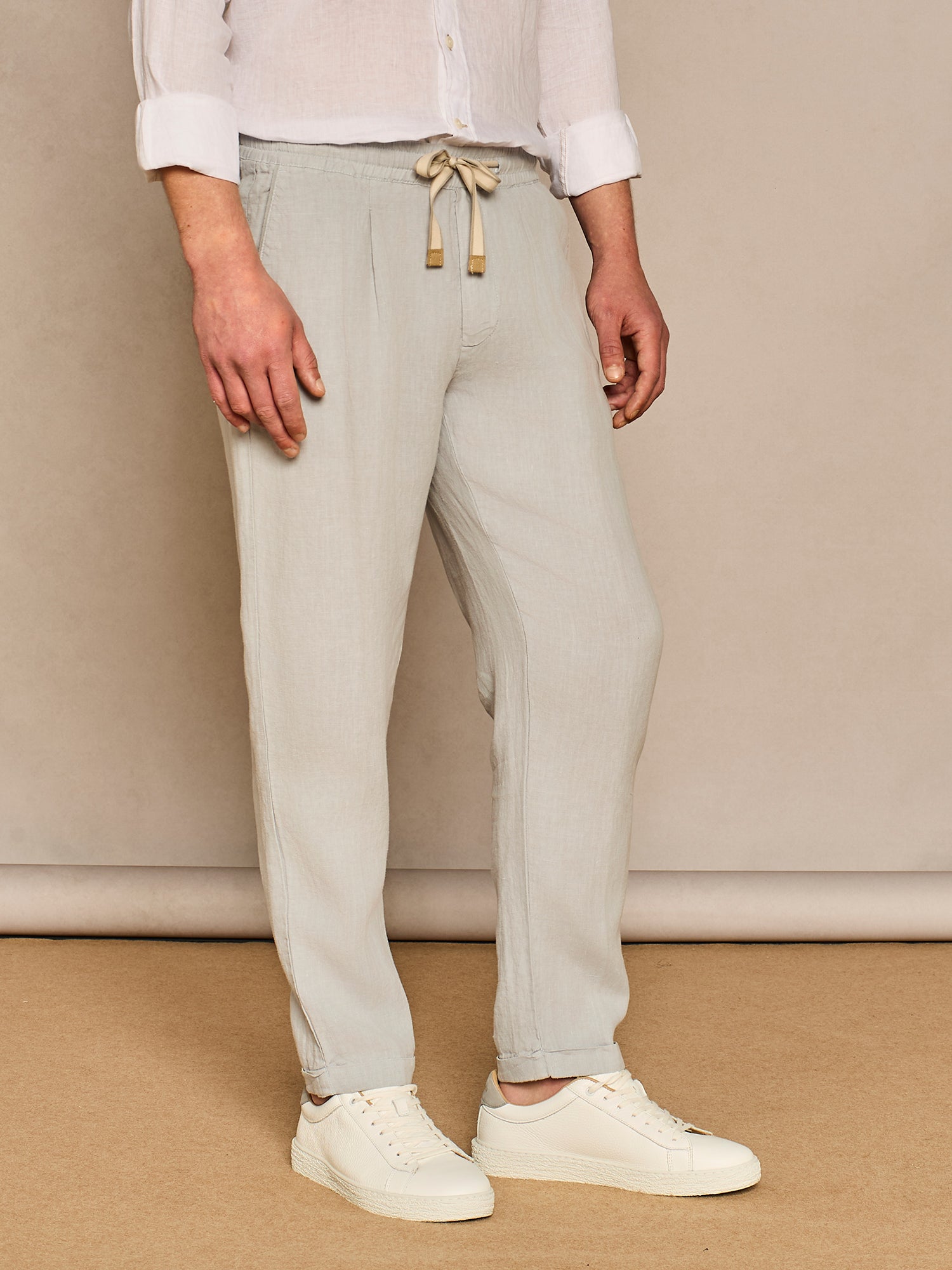 CLOUD LINEN JOGGER LACE-UP TROUSER