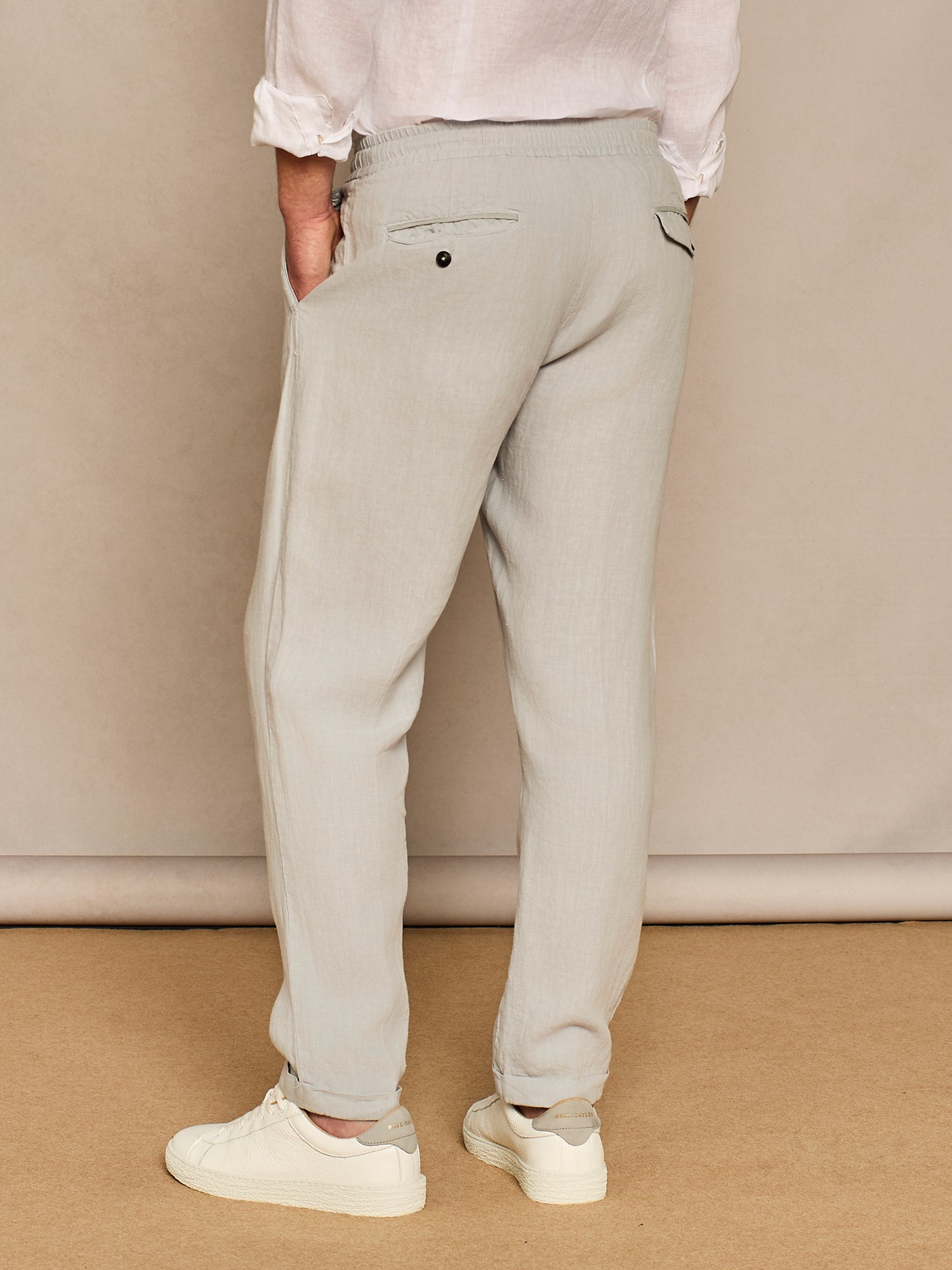 CLOUD LINEN JOGGER LACE-UP TROUSER
