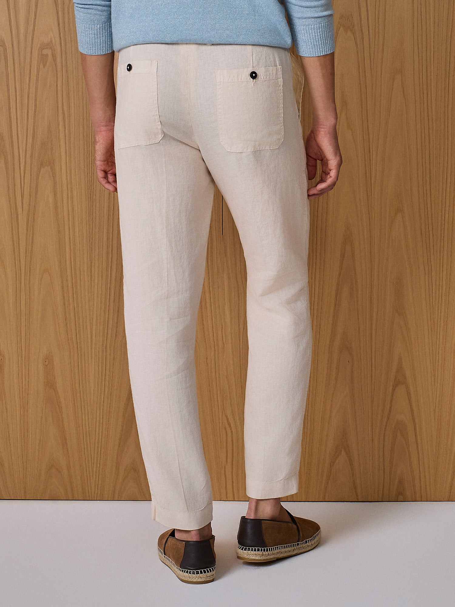 Pantalone fatigue lino apricot