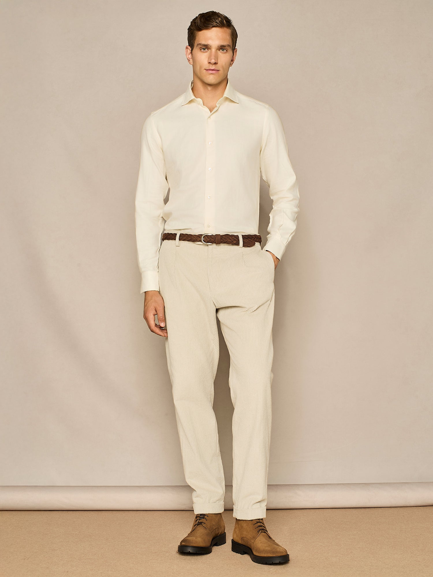 PANTALONE WIDE FIT IN VELLUTO GHIACCIO