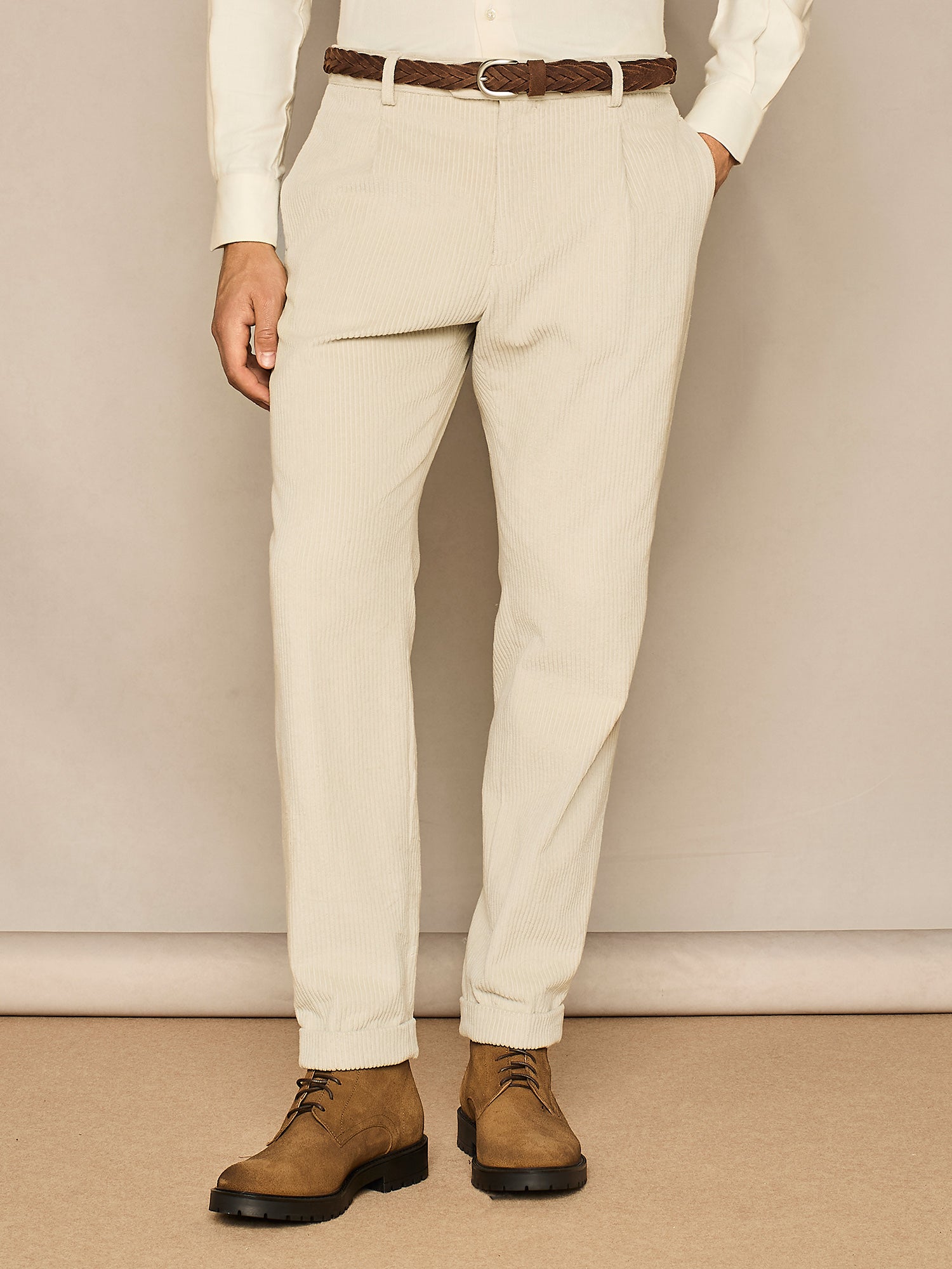 PANTALONE WIDE FIT IN VELLUTO GHIACCIO