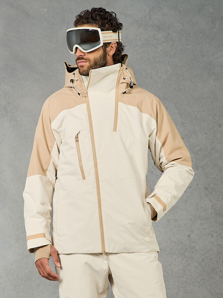 BEIGE PADDED SKI JACKET