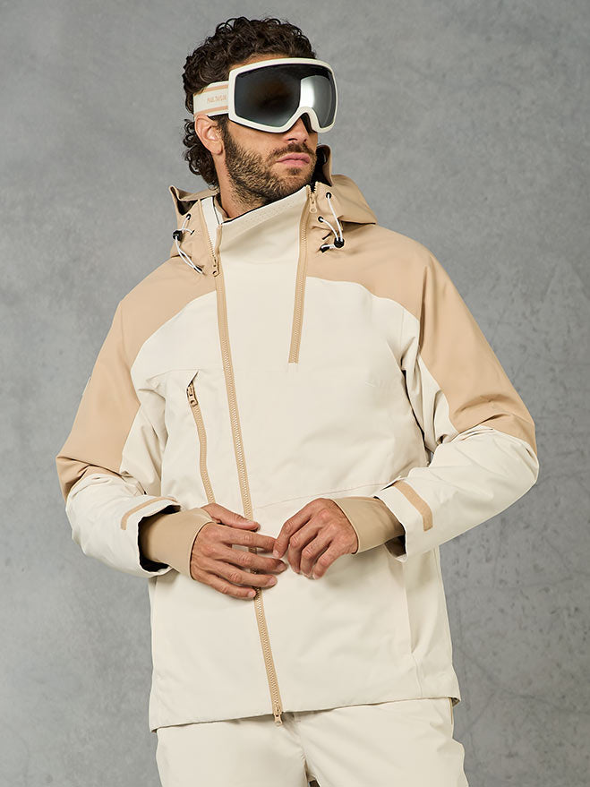 BEIGE PADDED SKI JACKET