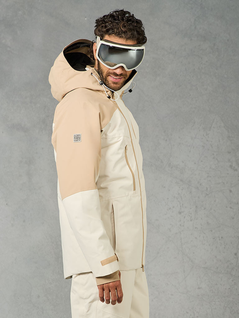 BEIGE PADDED SKI JACKET