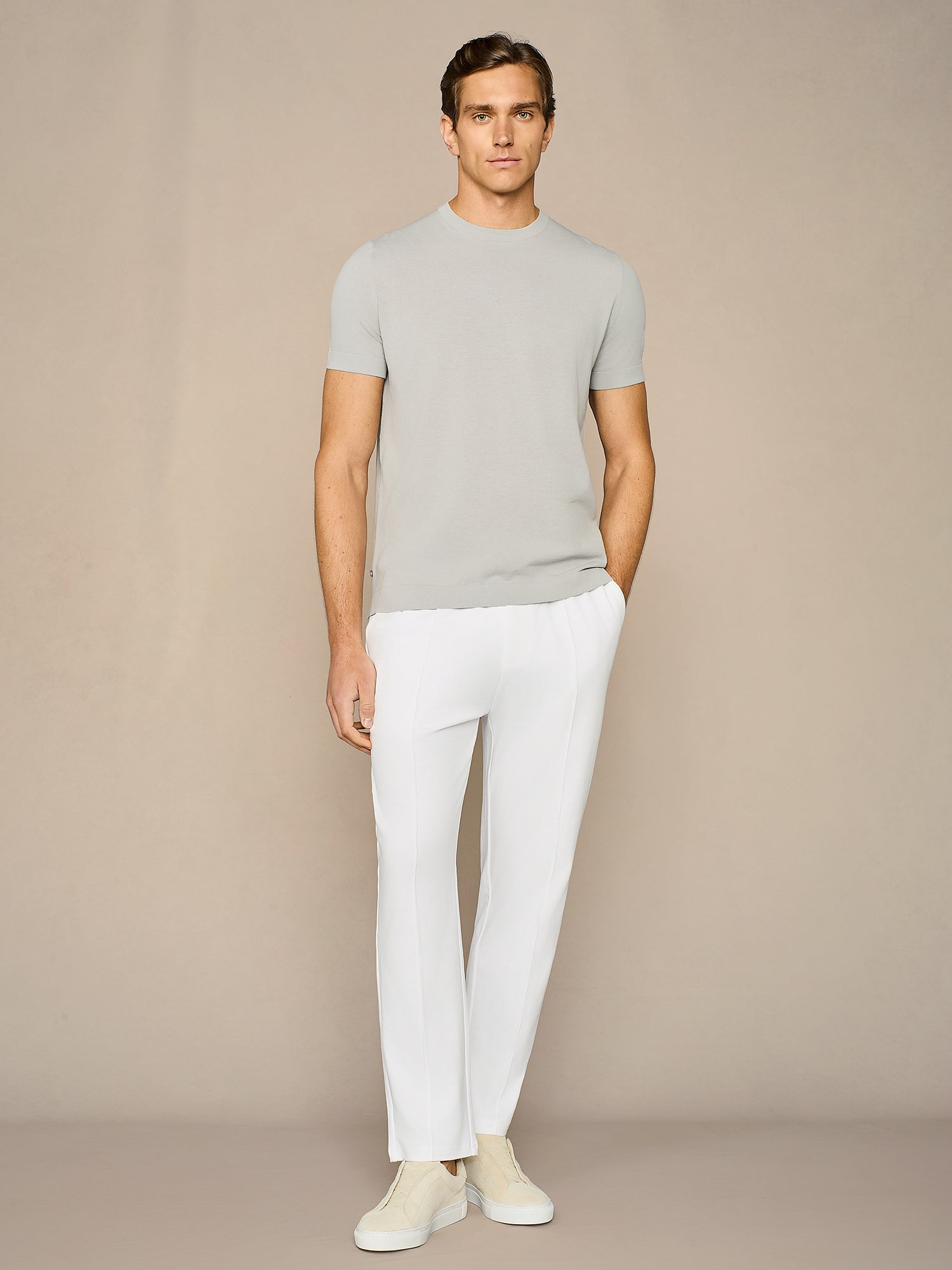 JOGGER JERSEY PIQUET BIANCO