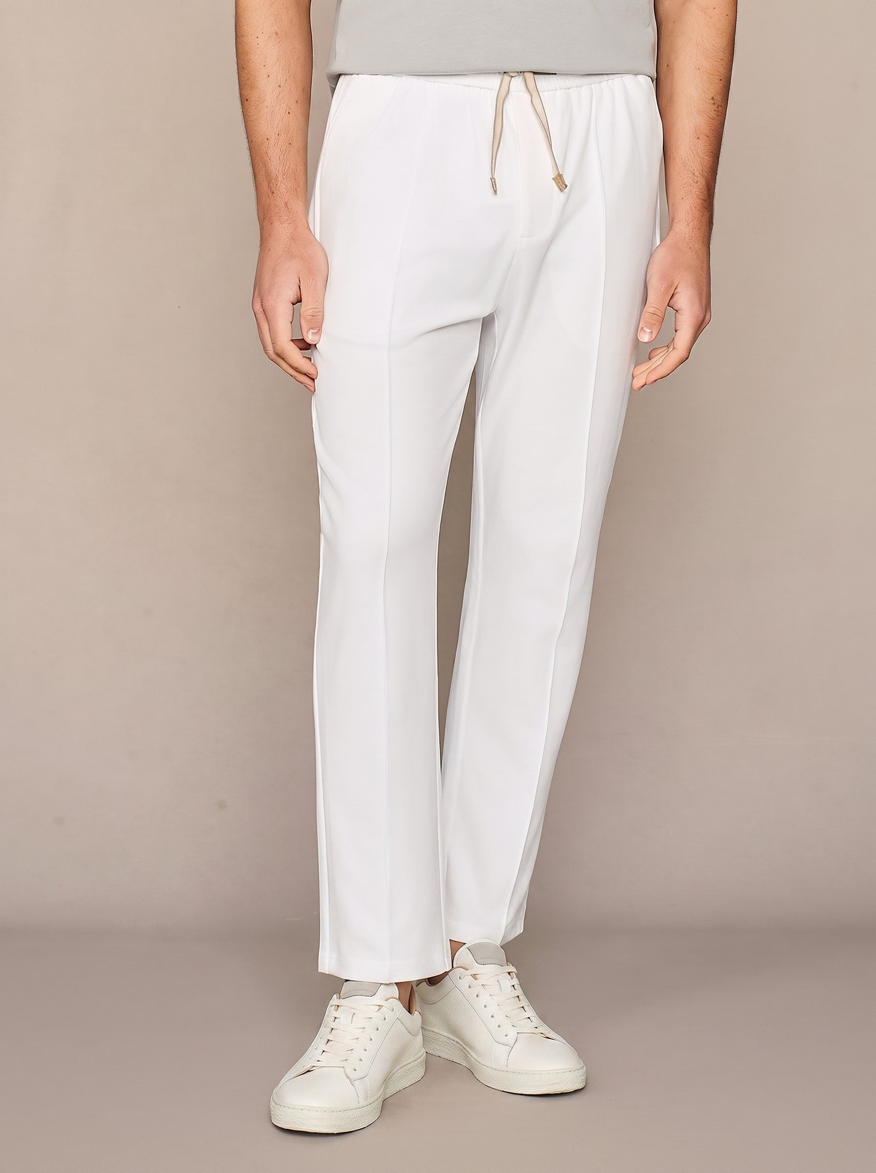 Off-white piquet jersey jogger