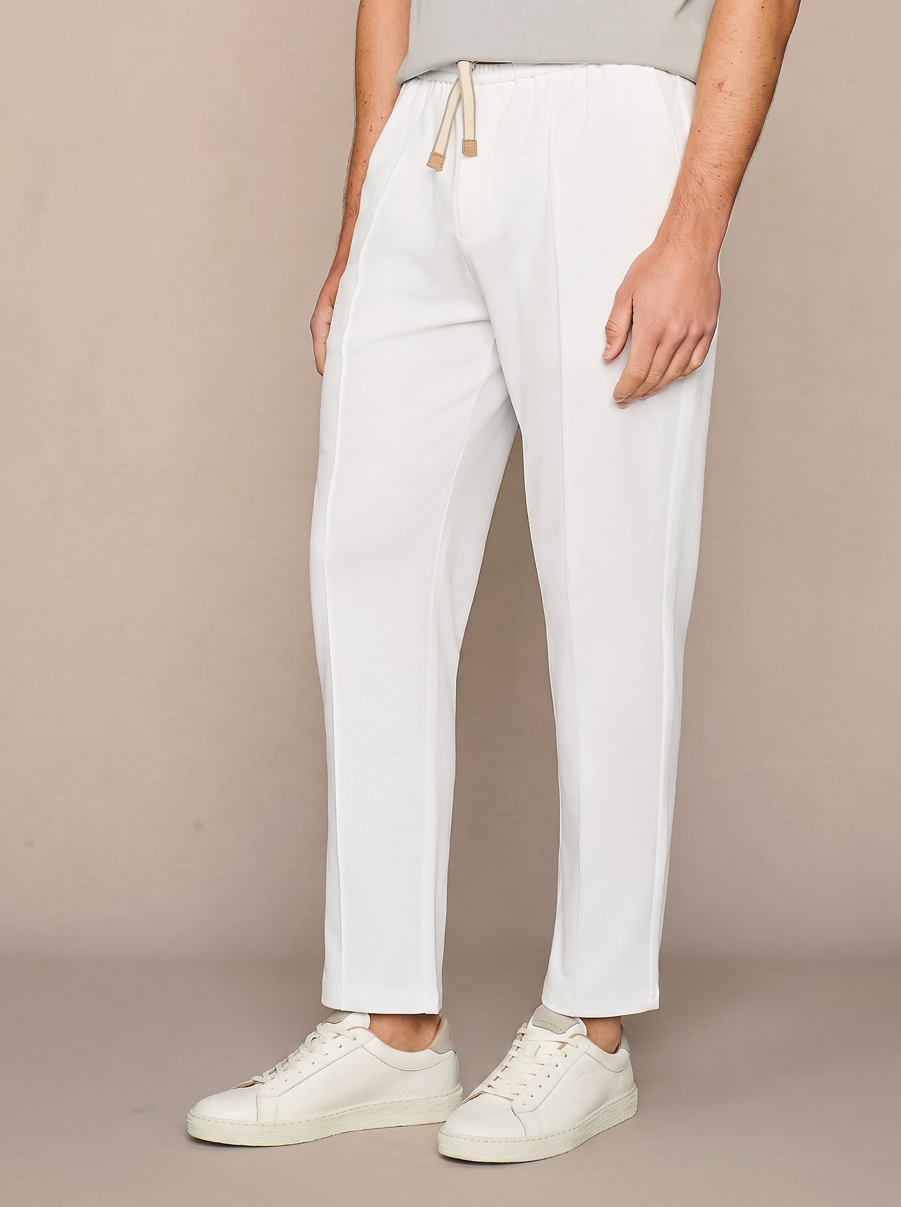 Off-white piquet jersey jogger