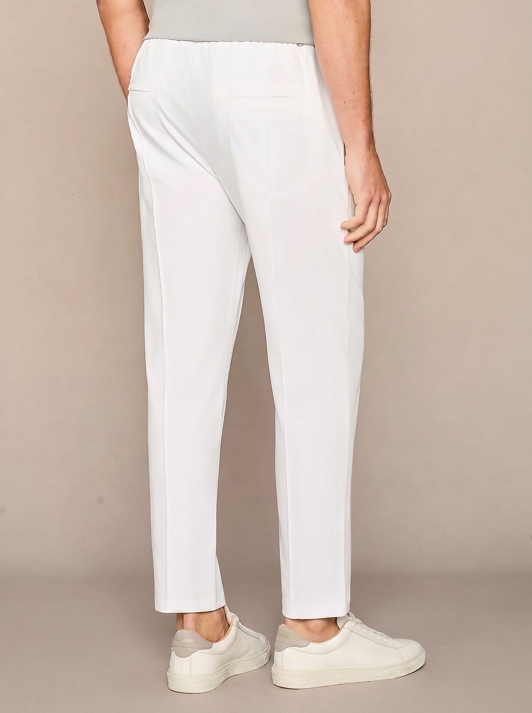 Off-white piquet jersey jogger