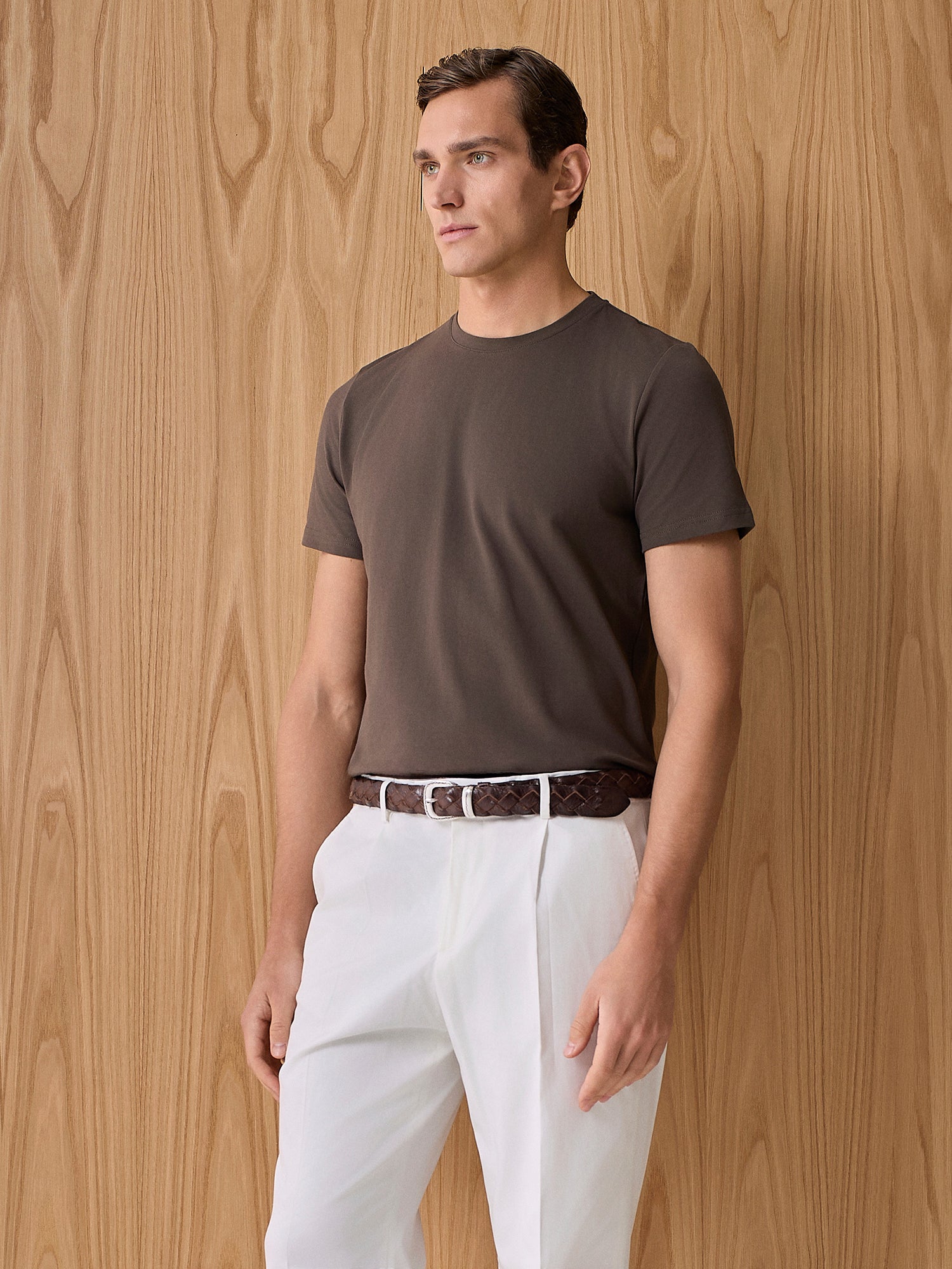 T-shirt piquet cacao