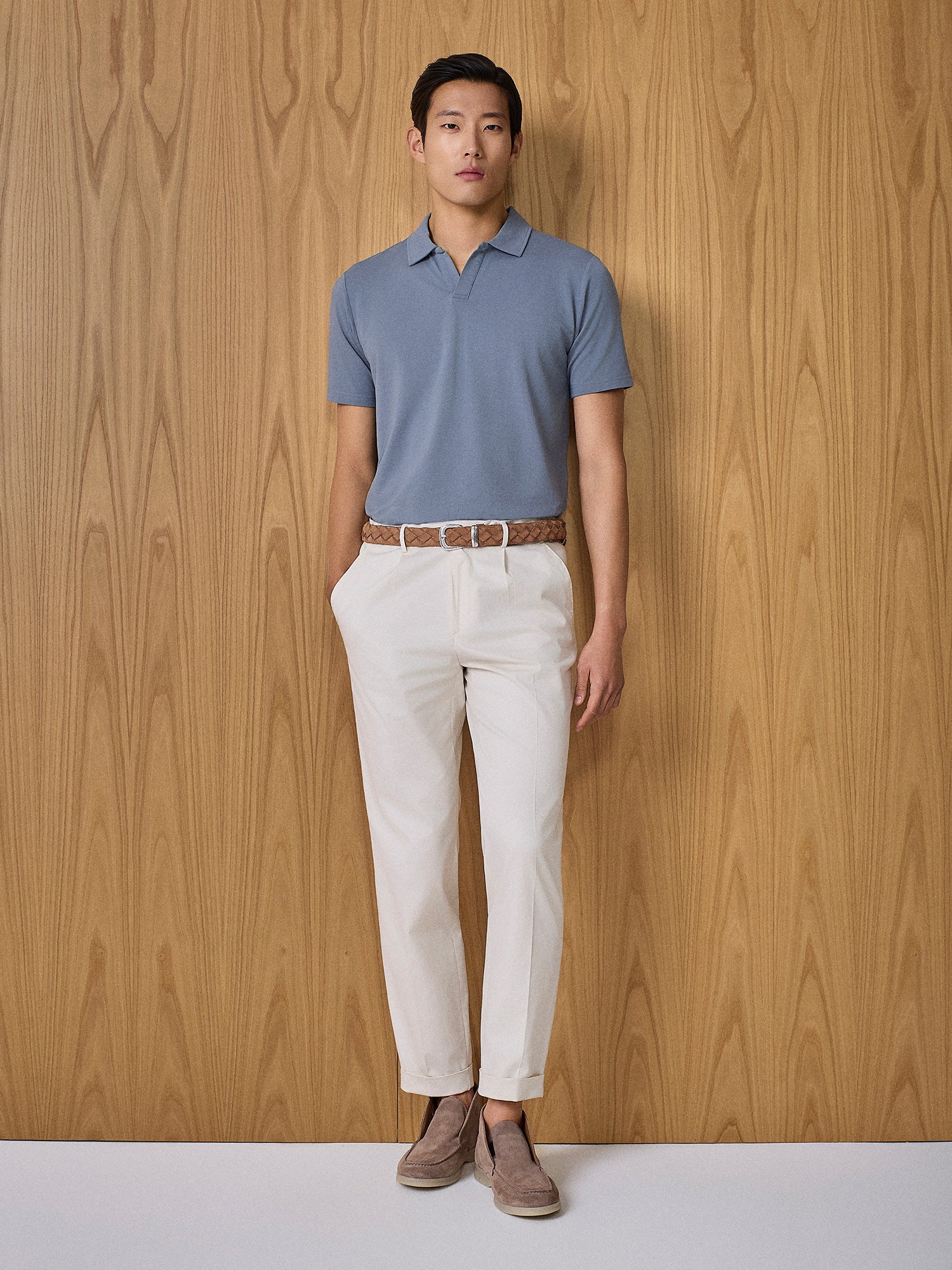 Cerulean tech piquet polo