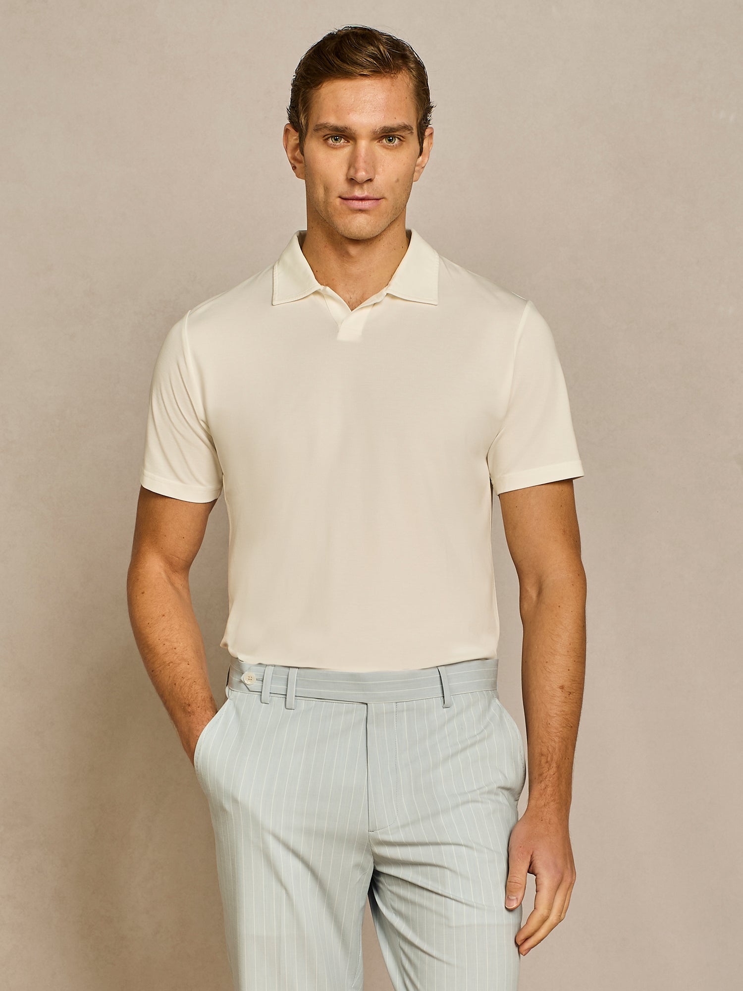 Polo jersey piquet tecnico bianco