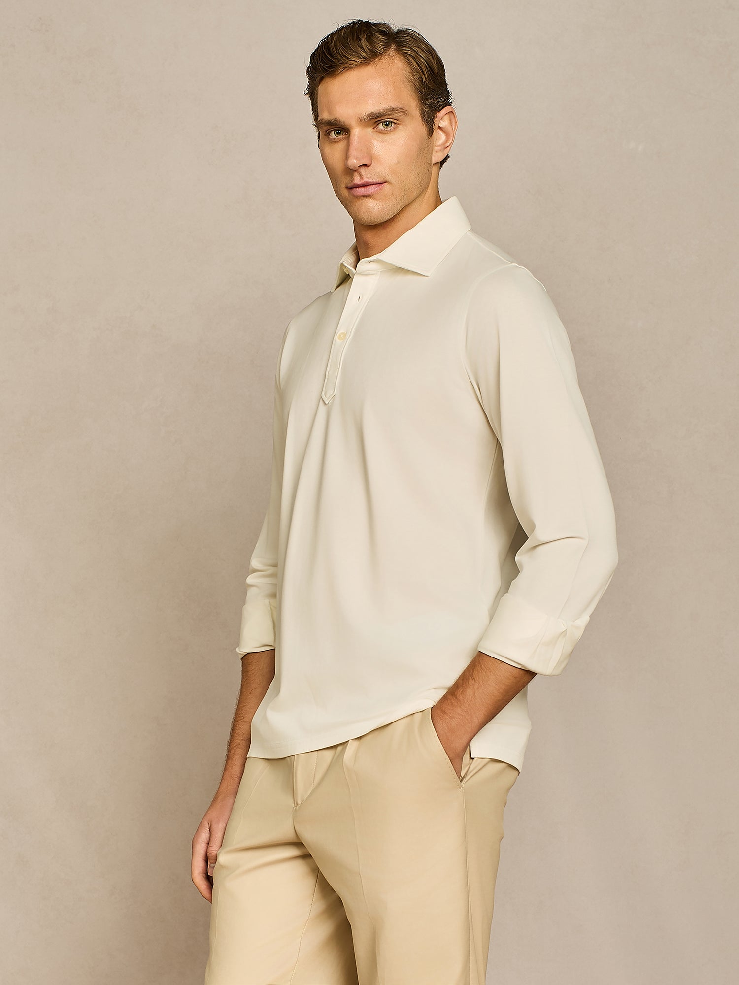 POLO JERSEY PIQUET TECNICO BIANCO