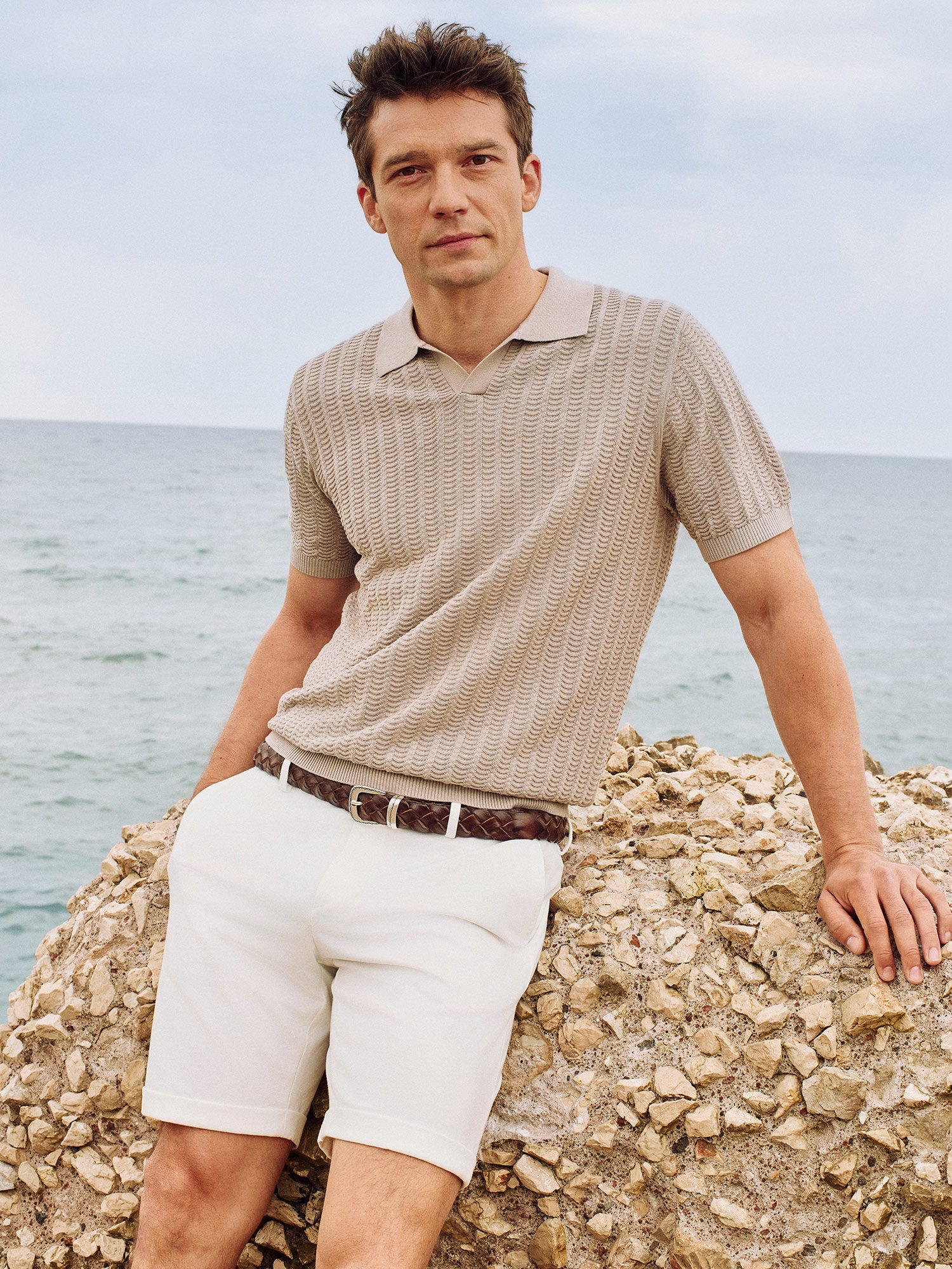 BERMUDA SHORTS WITH WHITE JERSEY LACE